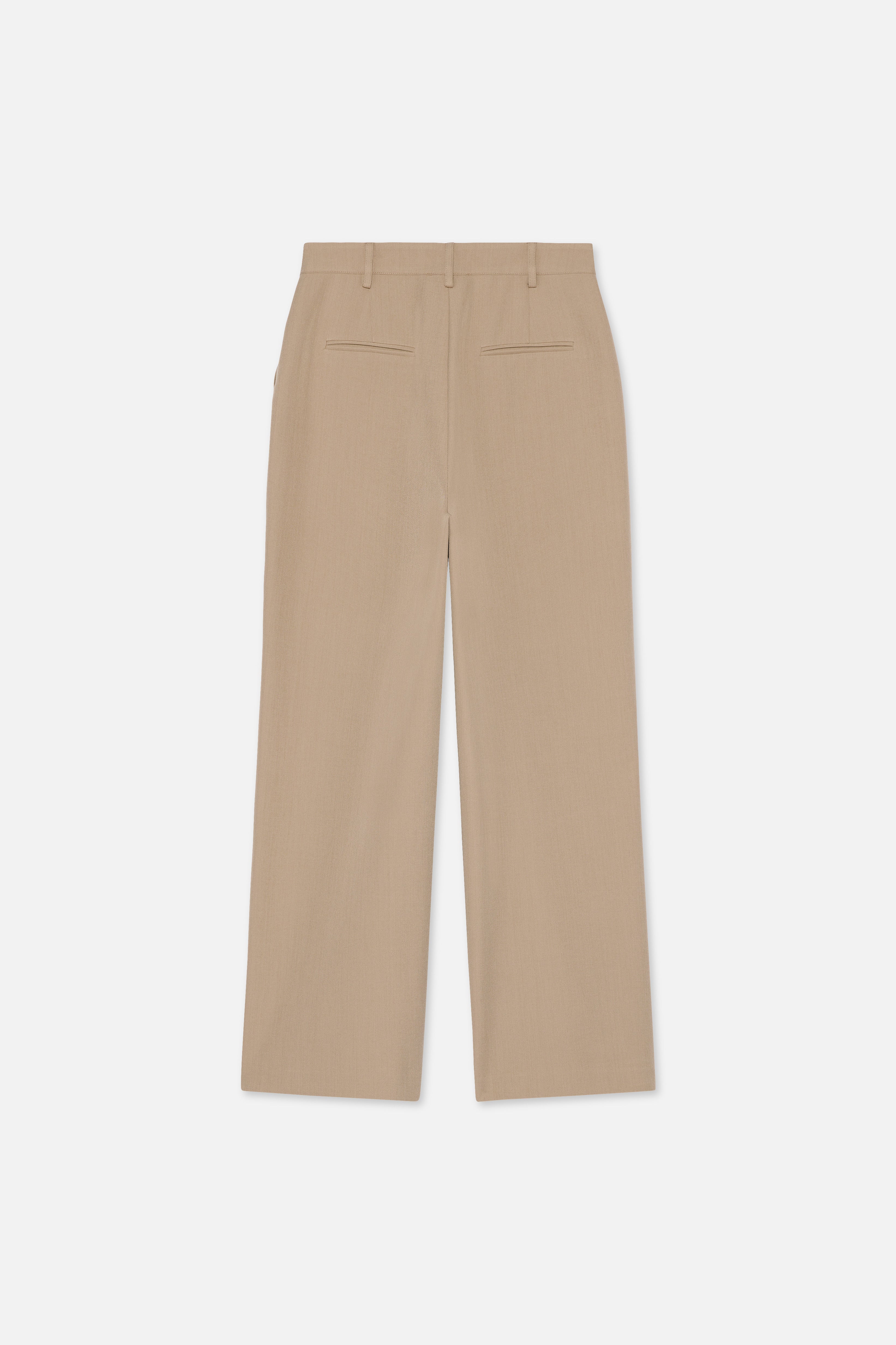 Straight Cut Tailored Pants | Mocha