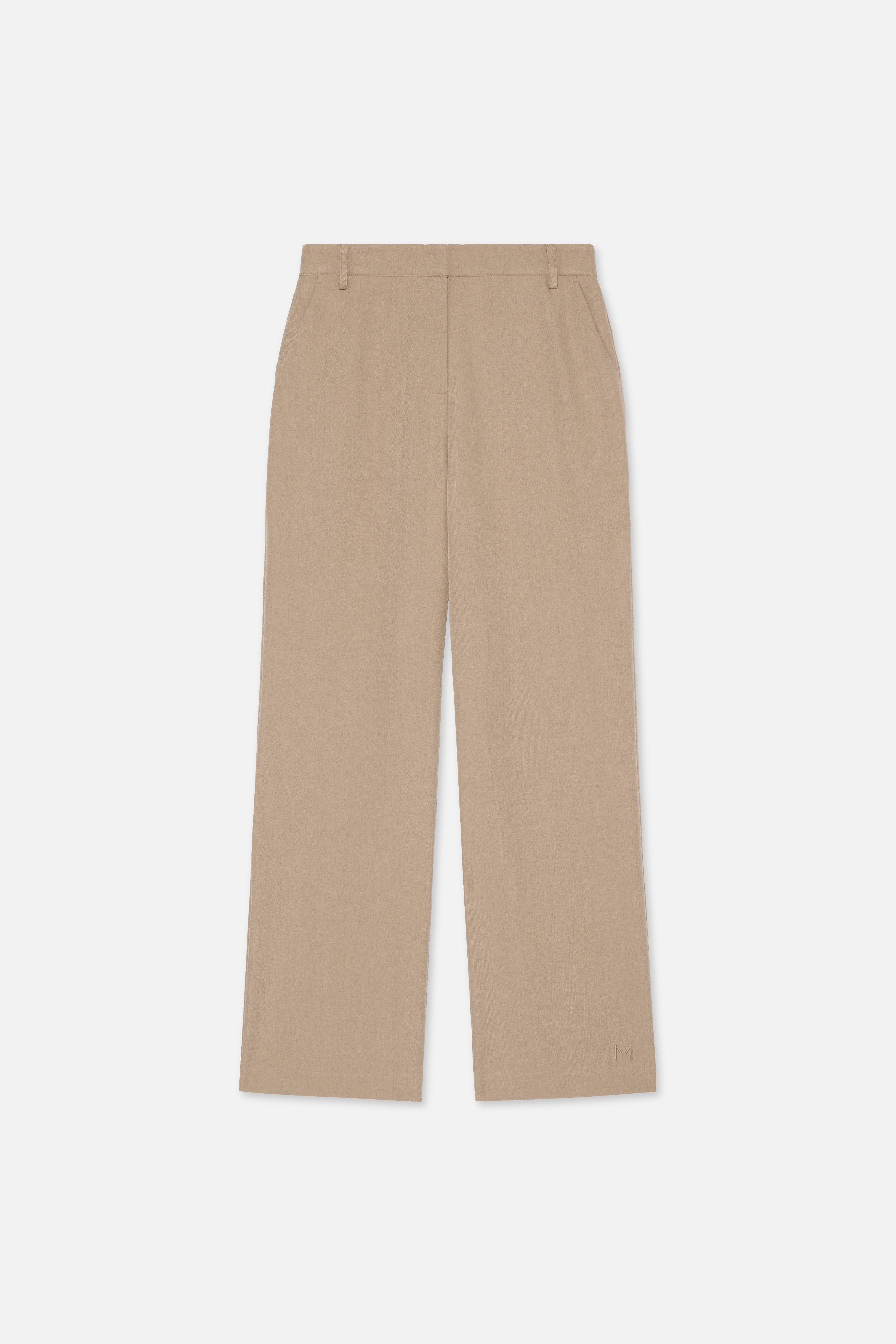 Straight Cut Tailored Pants | Mocha