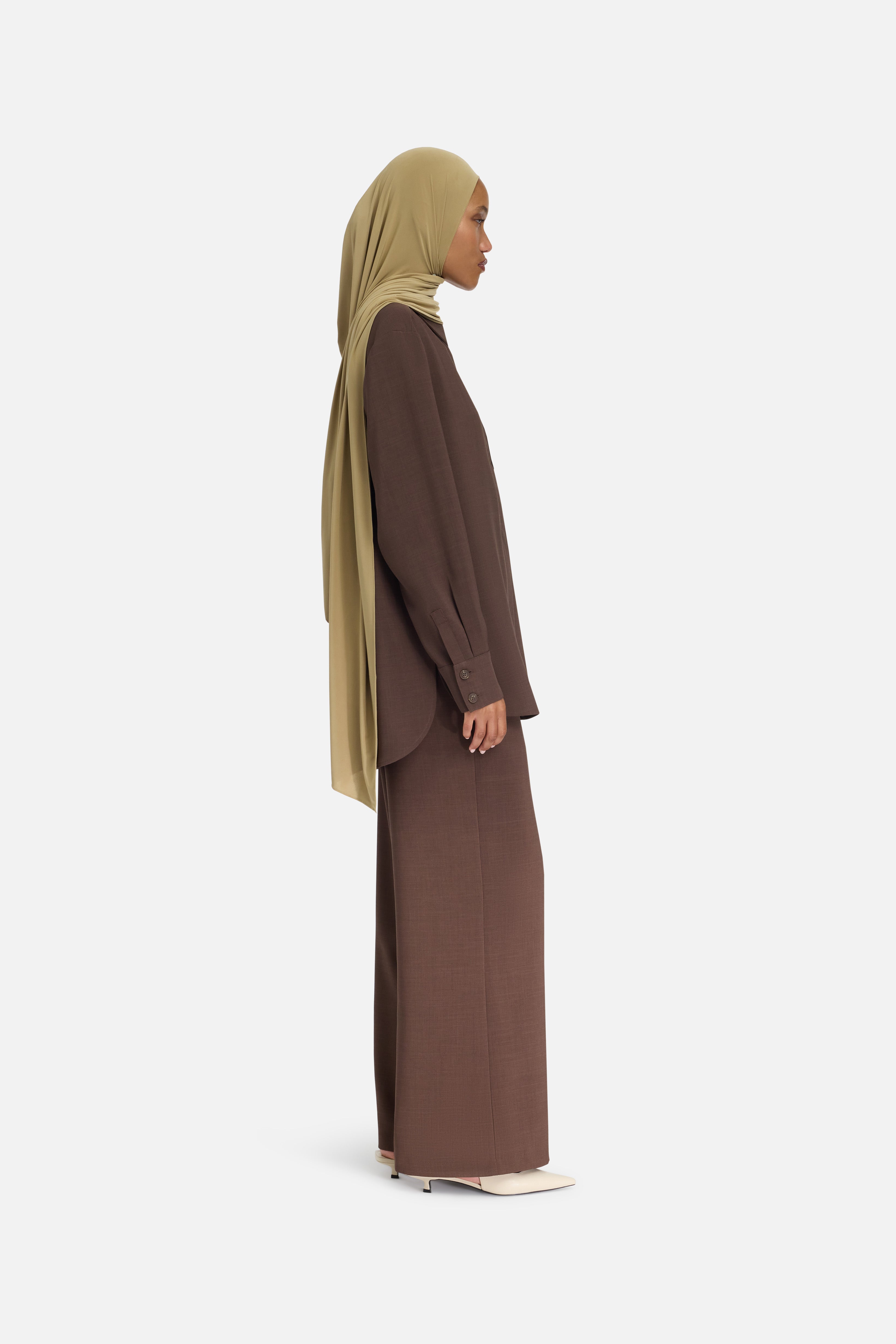 Flared Trousers | Dark Brown