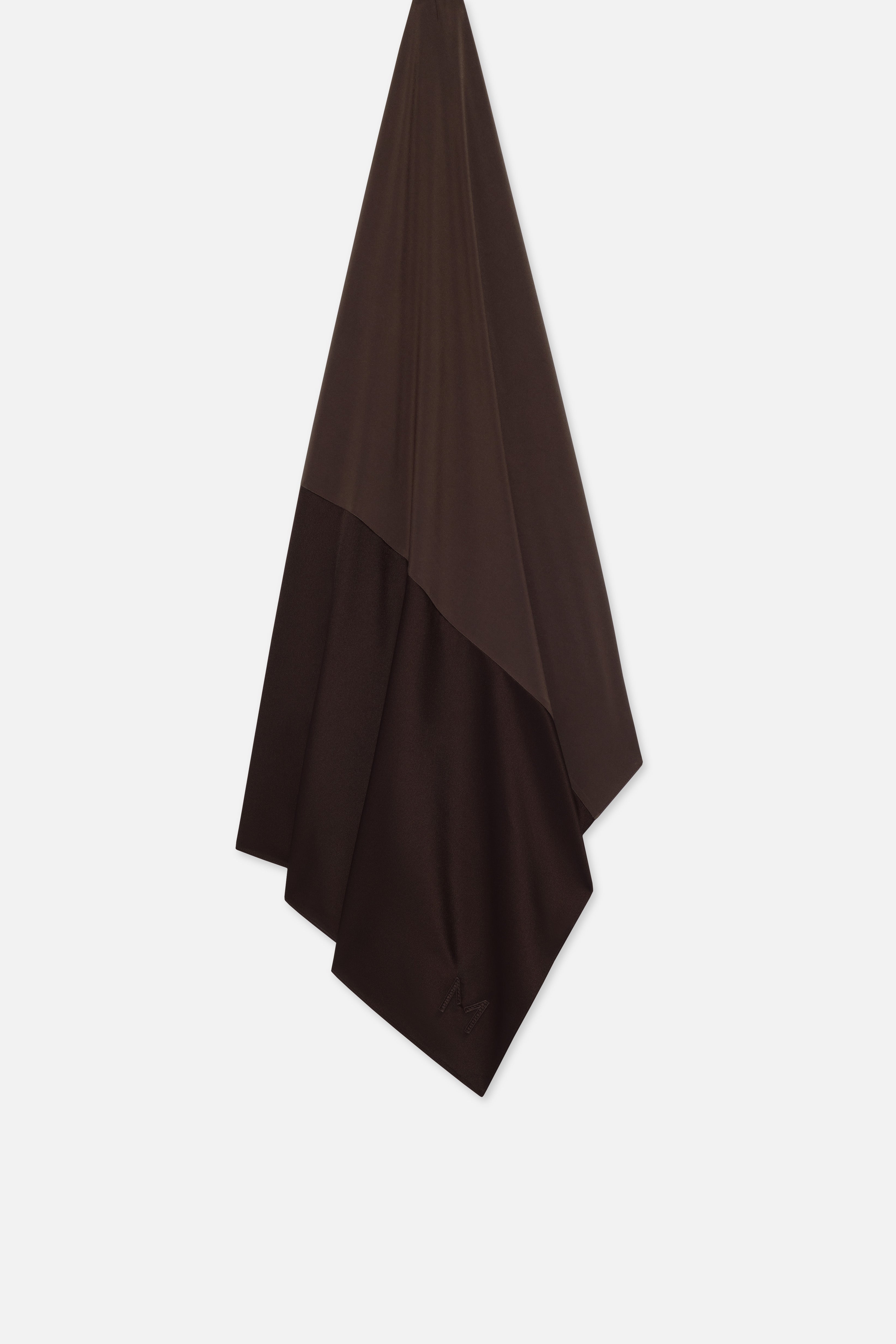 Structured Satin Edge Scarf | Dark Brown