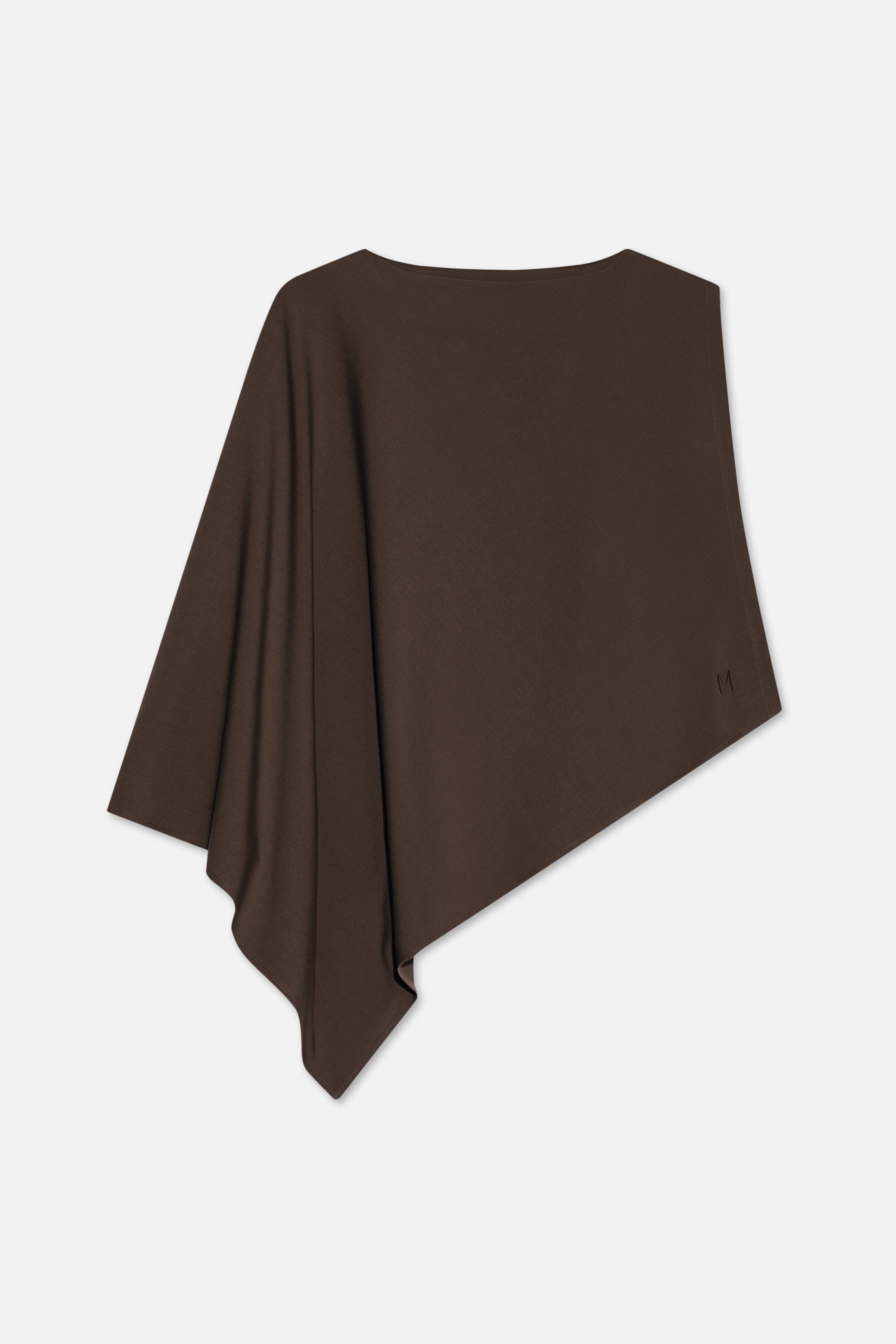 Tailored Cape | Dark Brown