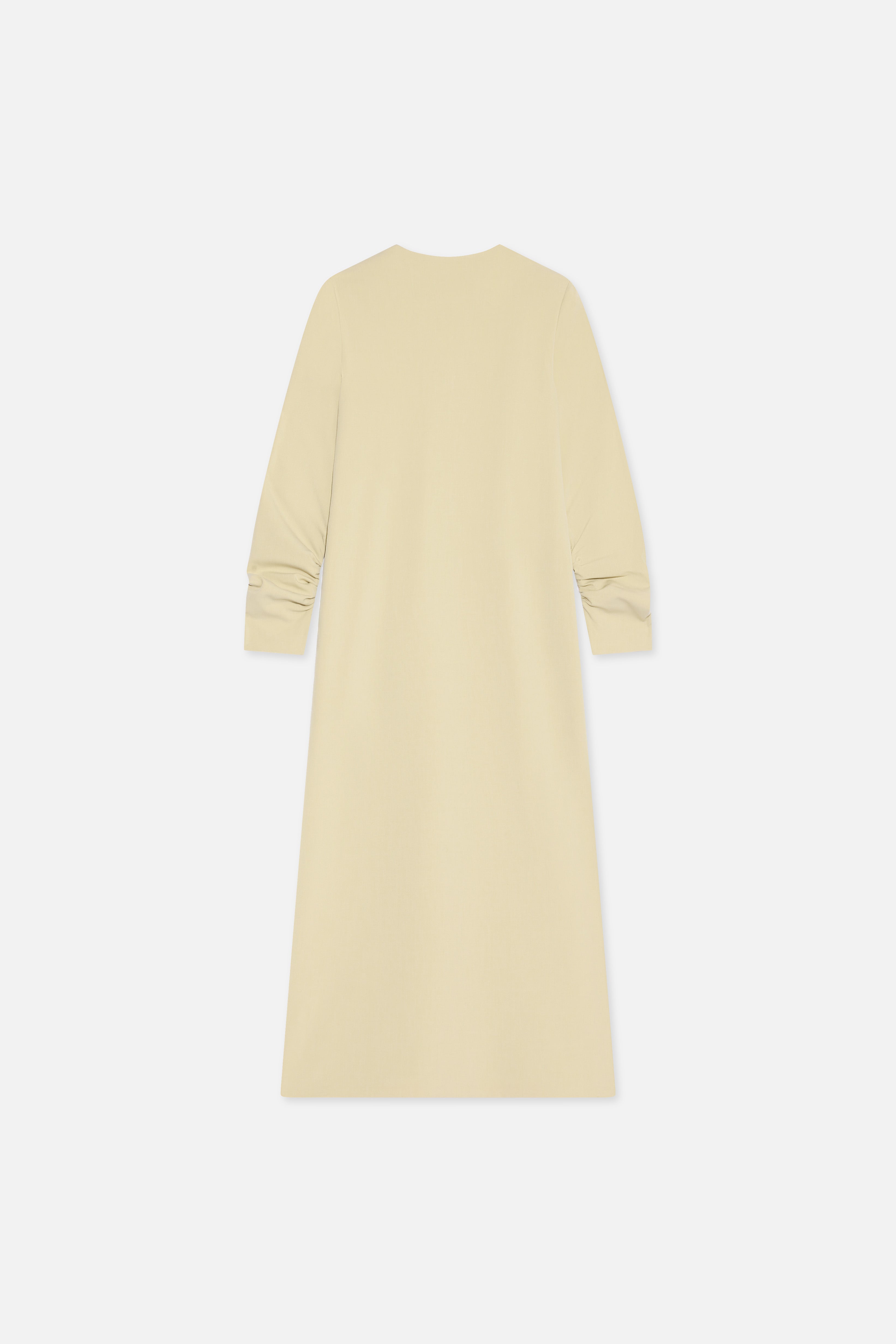 Tailored V-Neck Dress | Desert Clay