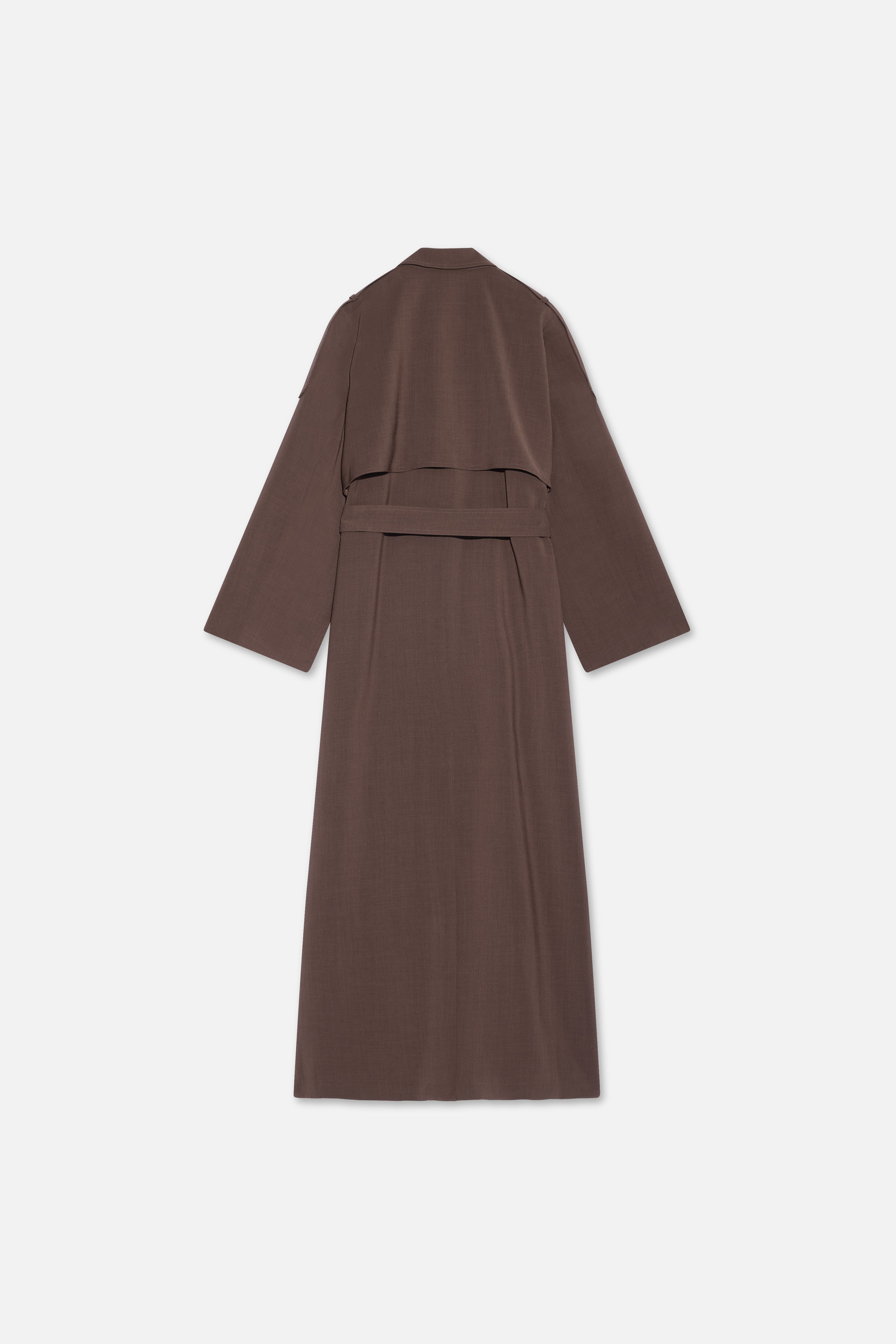 Trench Abaya | Dark Brown