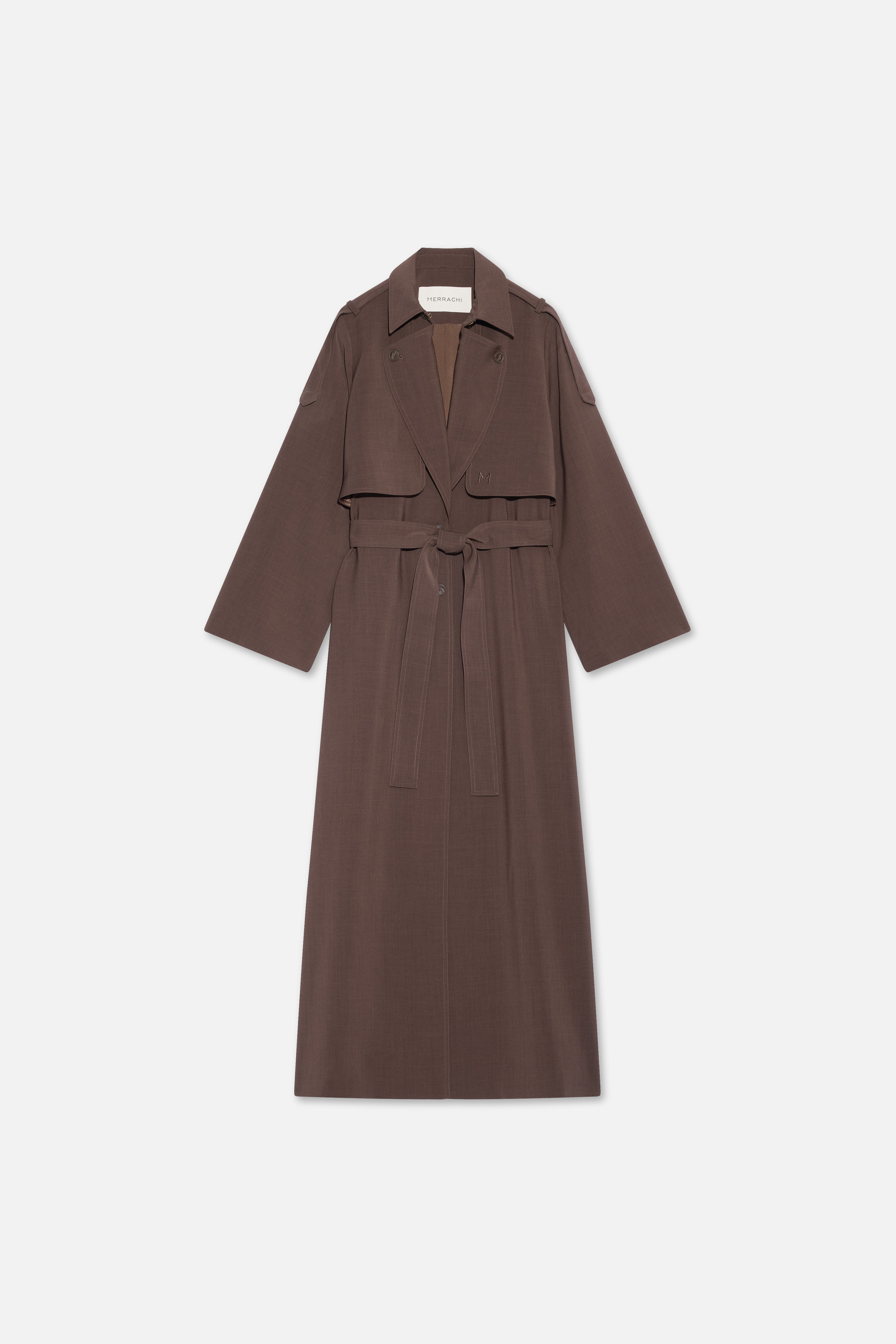 Trench Abaya | Dark Brown