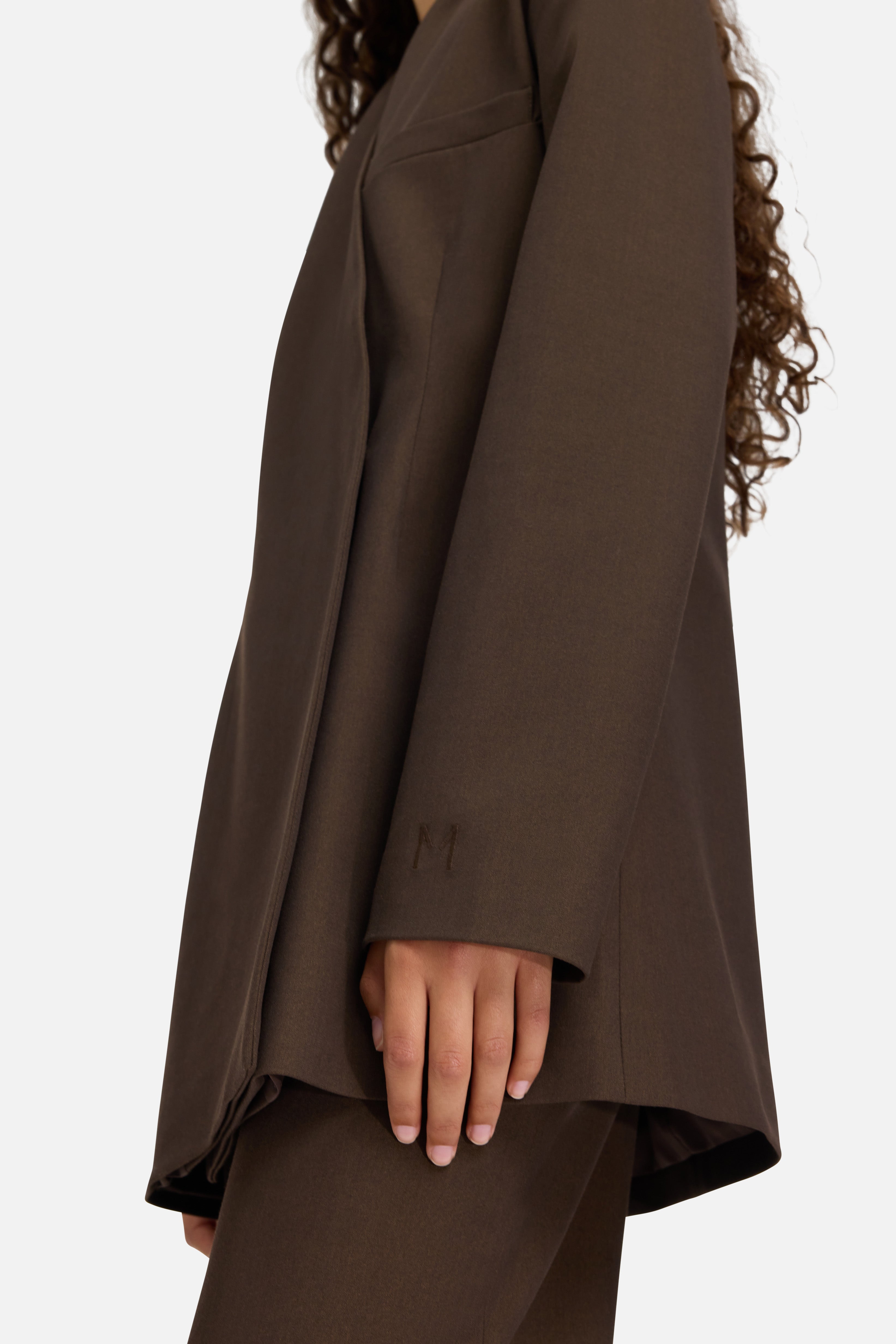 Tailored Oversized Blazer | Dark Brown