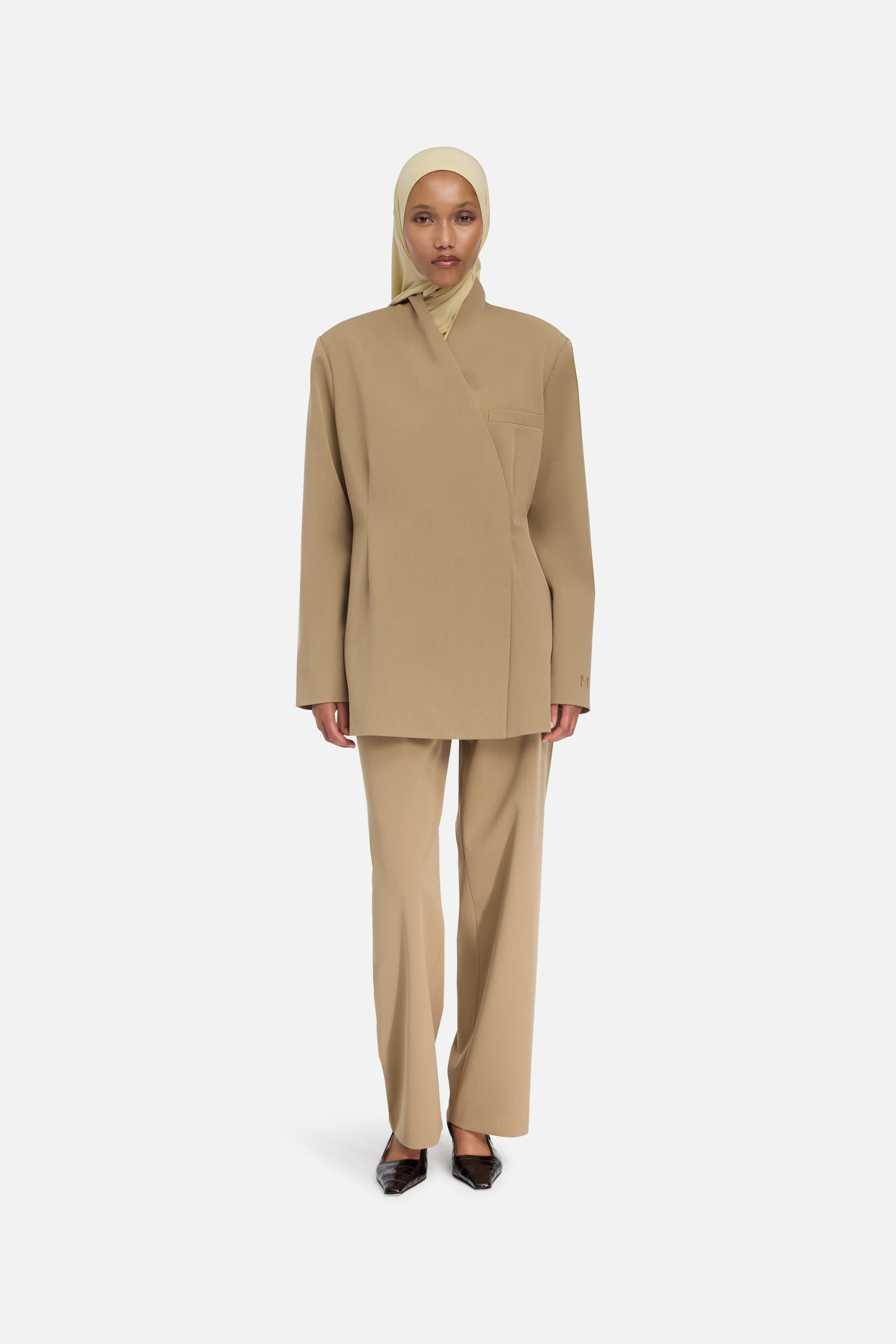 Tailored Oversized Blazer | Walnut