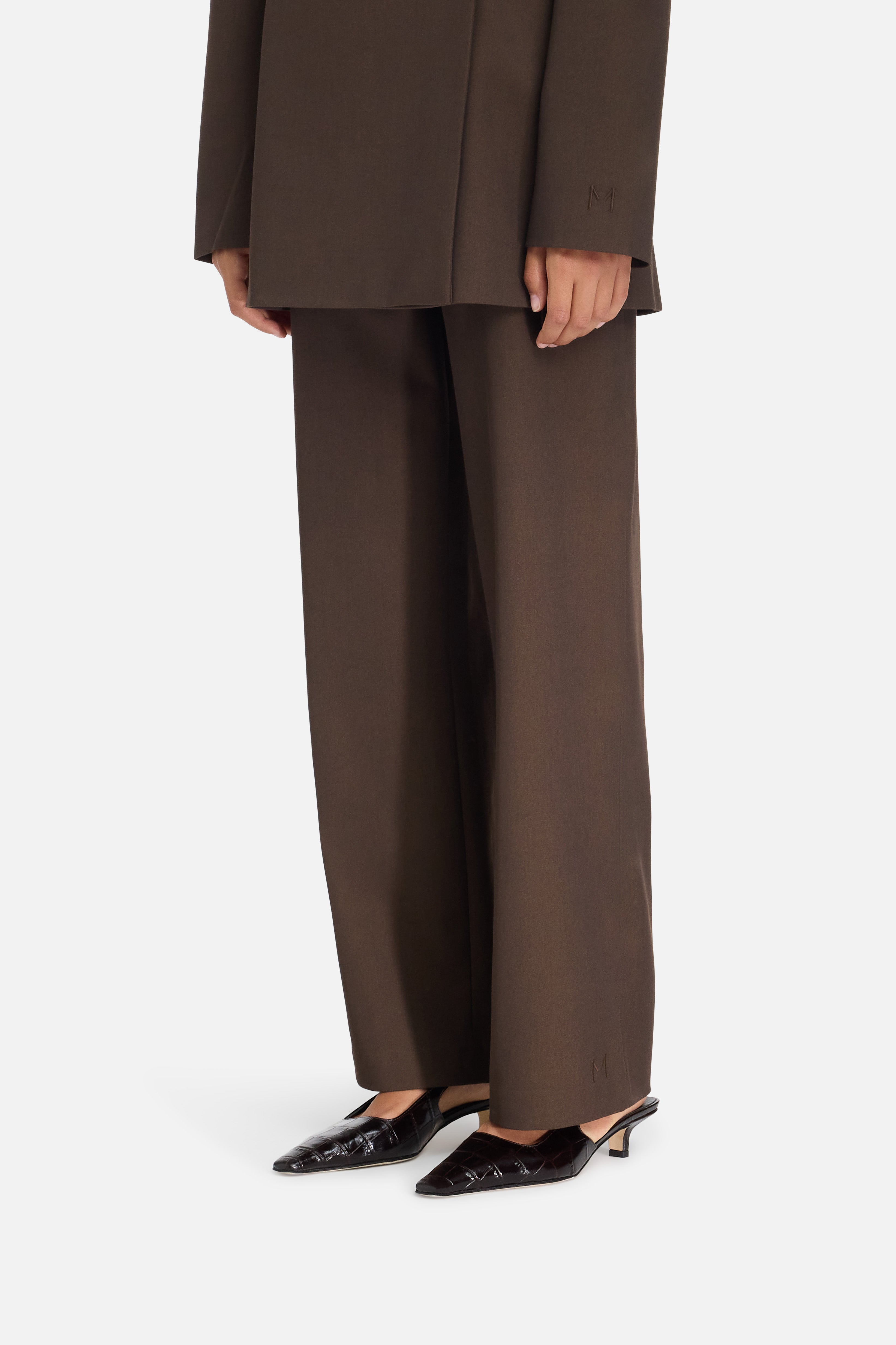 Tailored Pants | Dark Brown