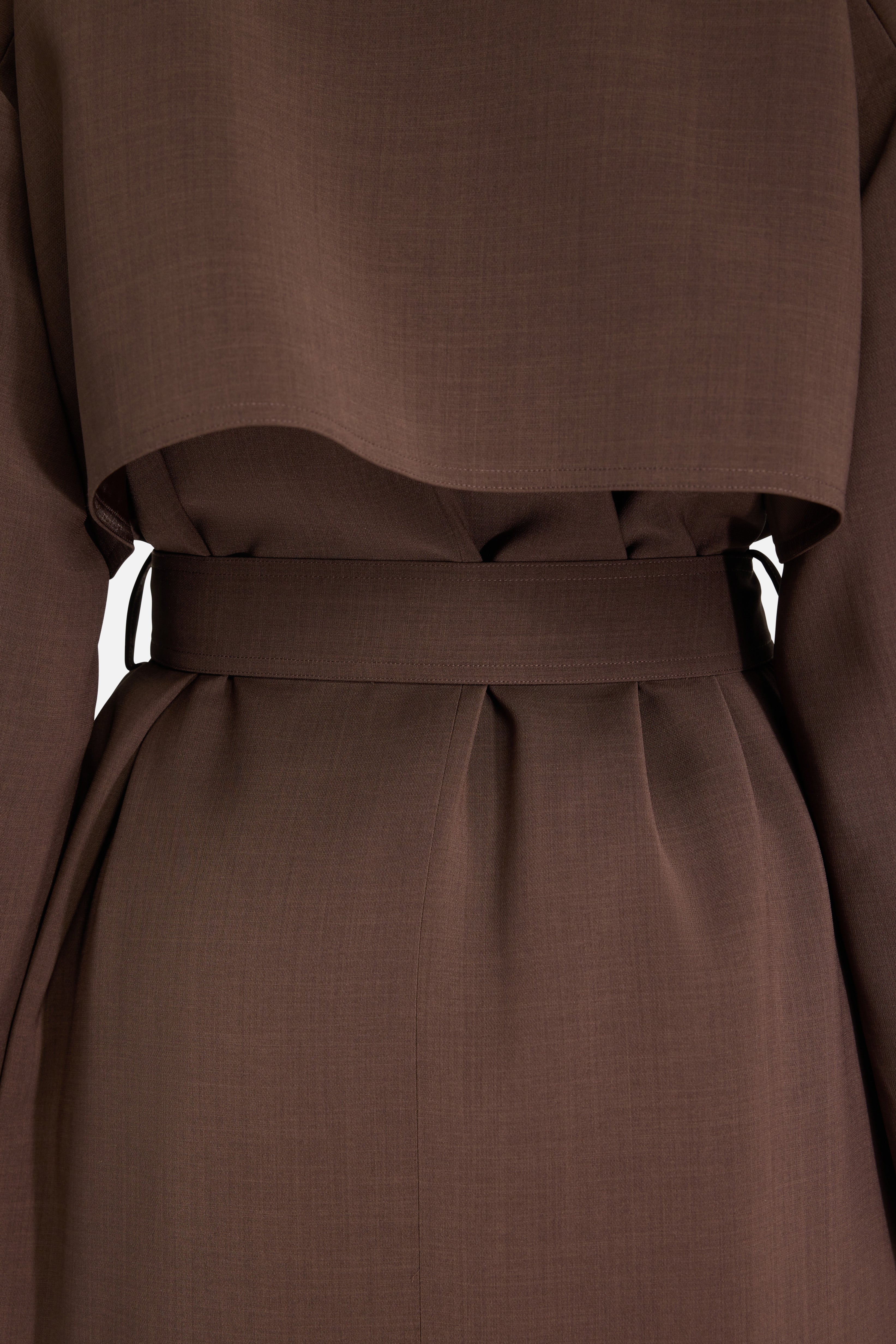 Trench Abaya | Dark Brown