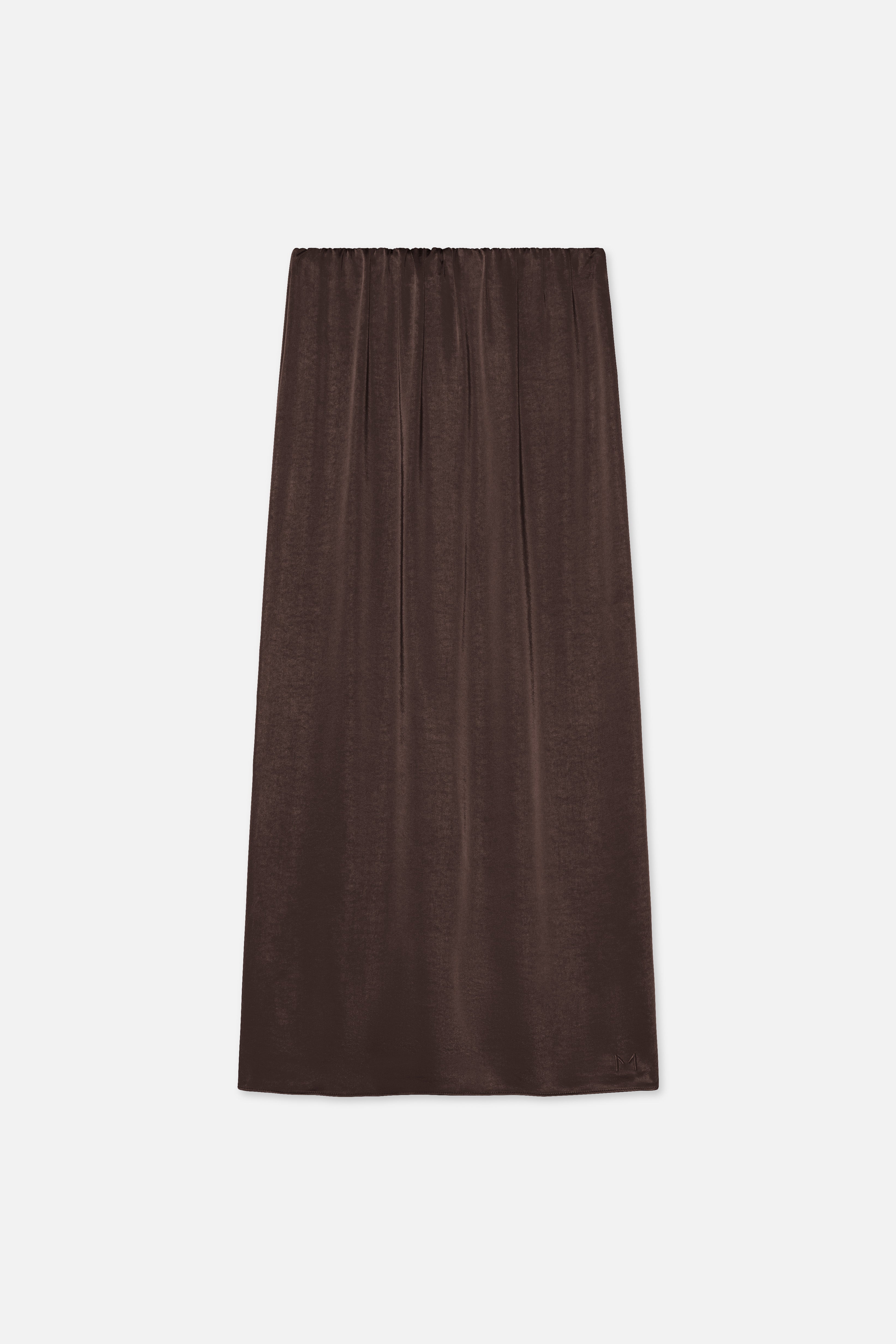 Volume Pleat Skirt | Dark Brown