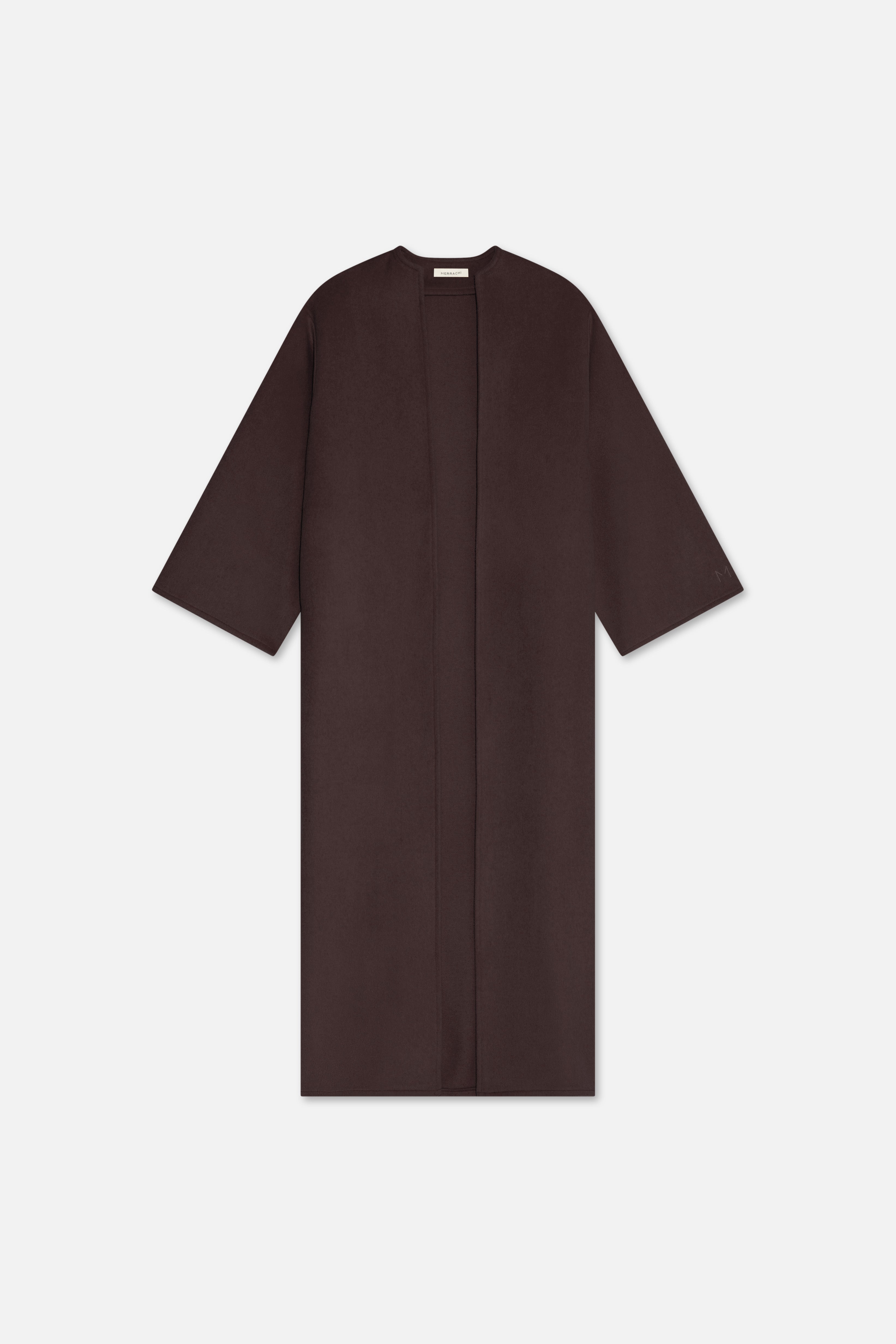 Wool Blend Abaya | Dark Brown