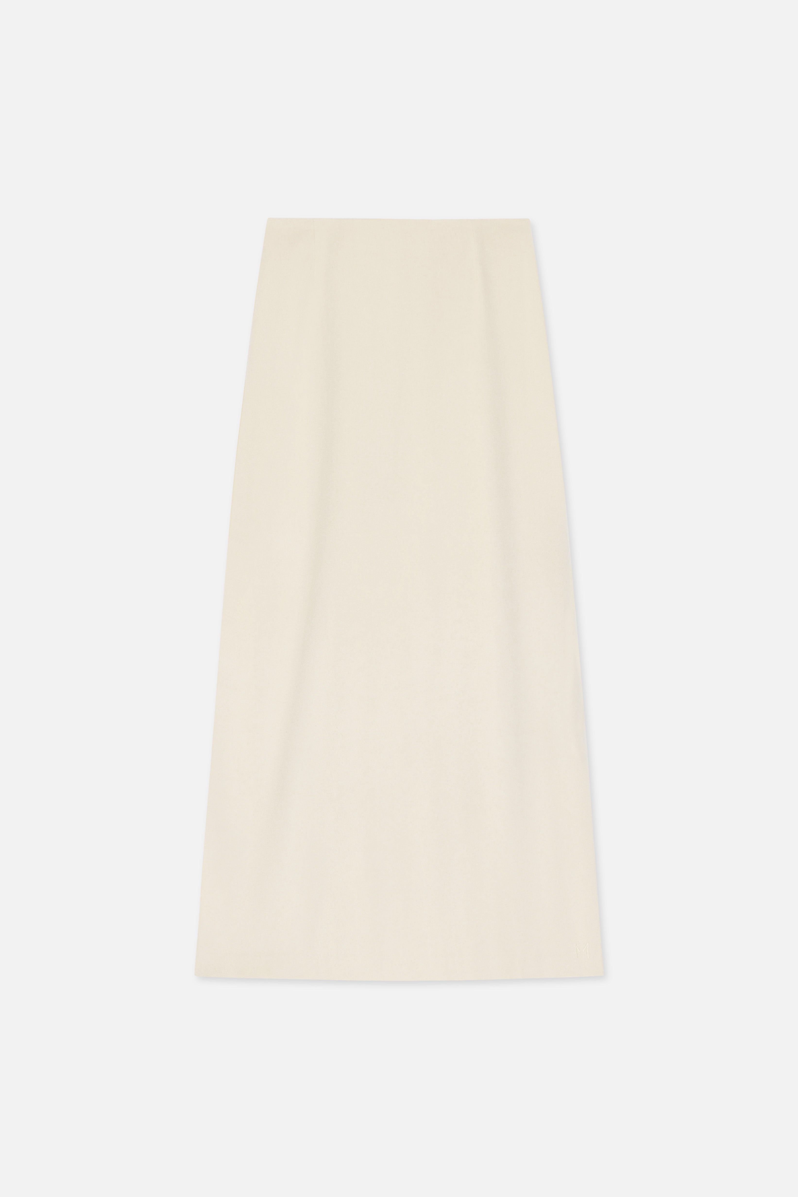 Wool Blend Skirt | Cloud White