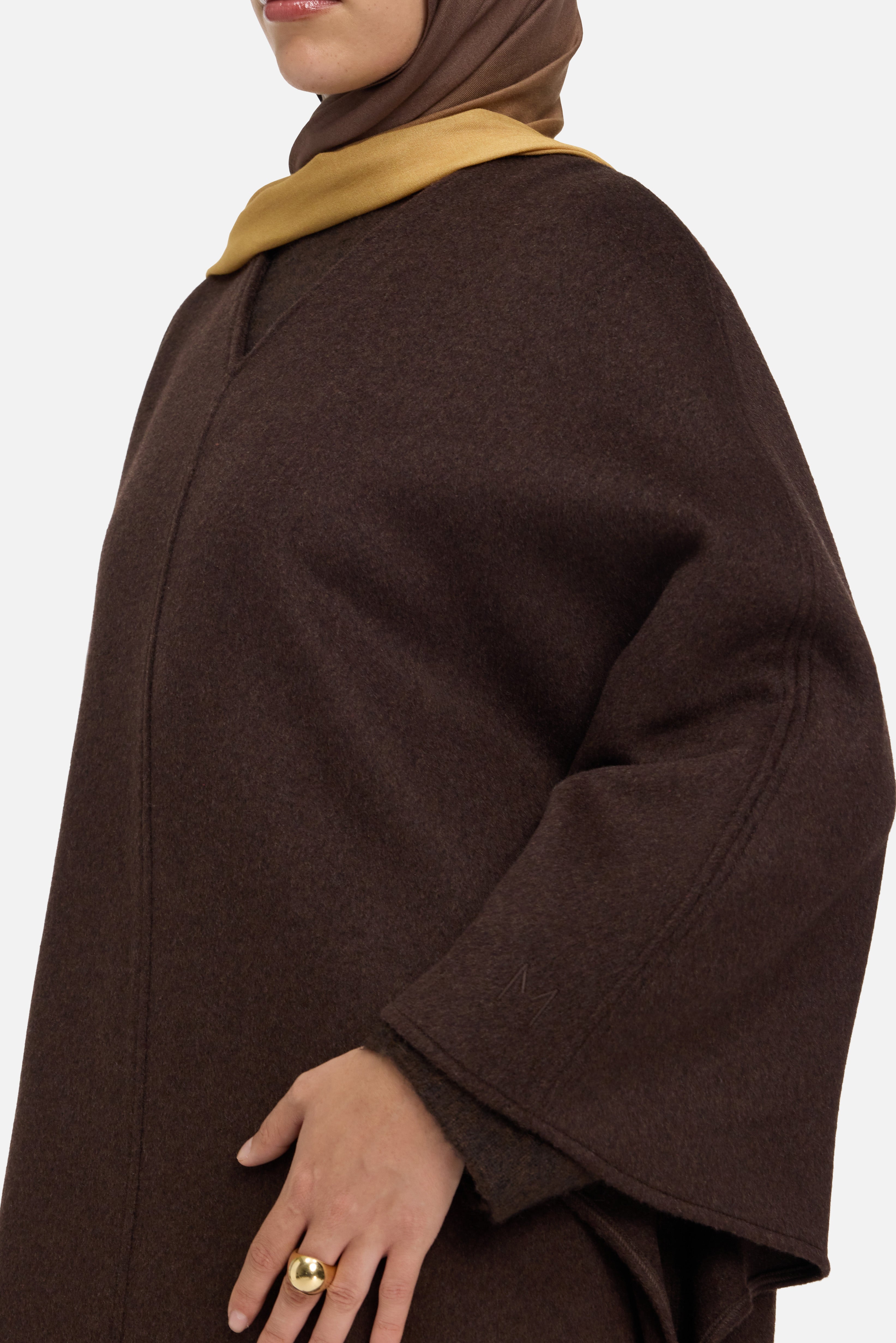 Wool Blend Dress | Dark Brown