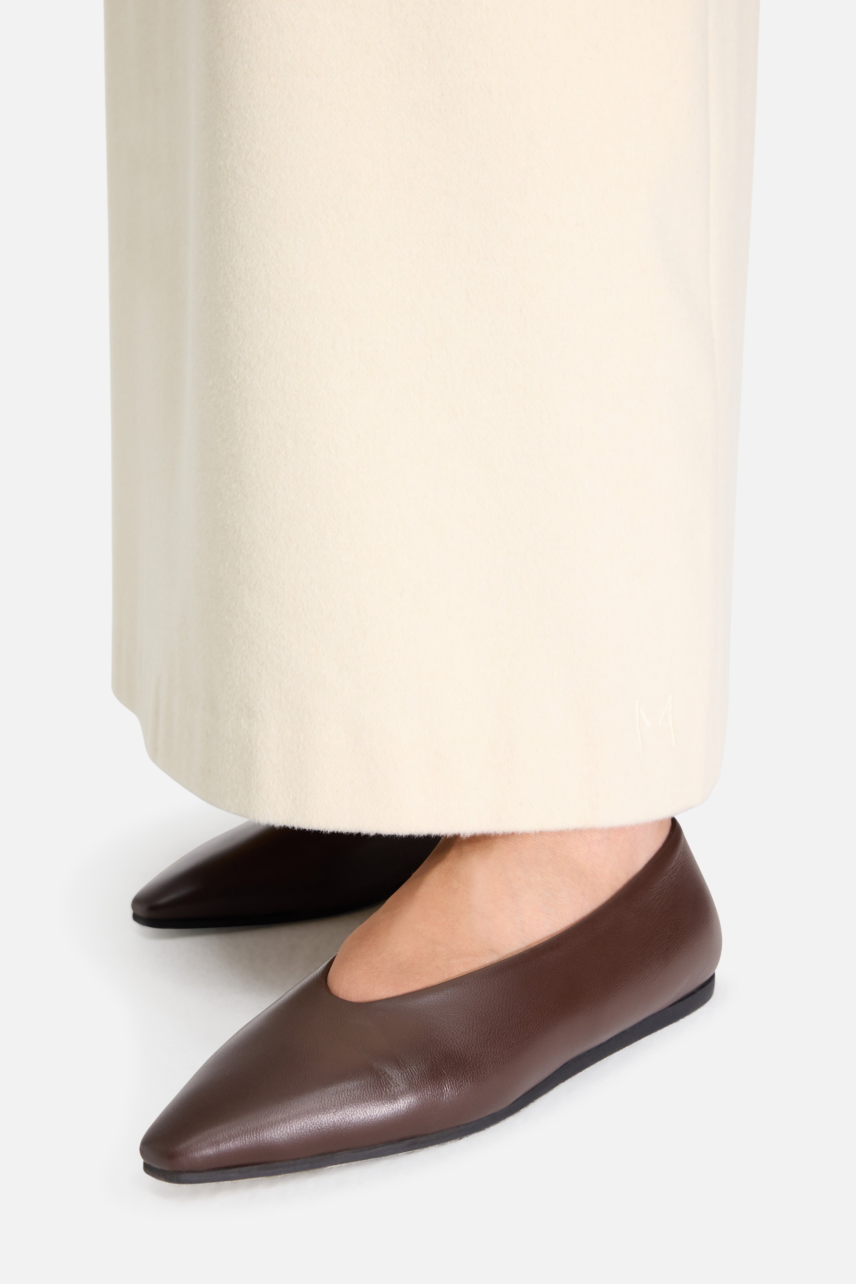 Wool Blend Skirt | Cloud White