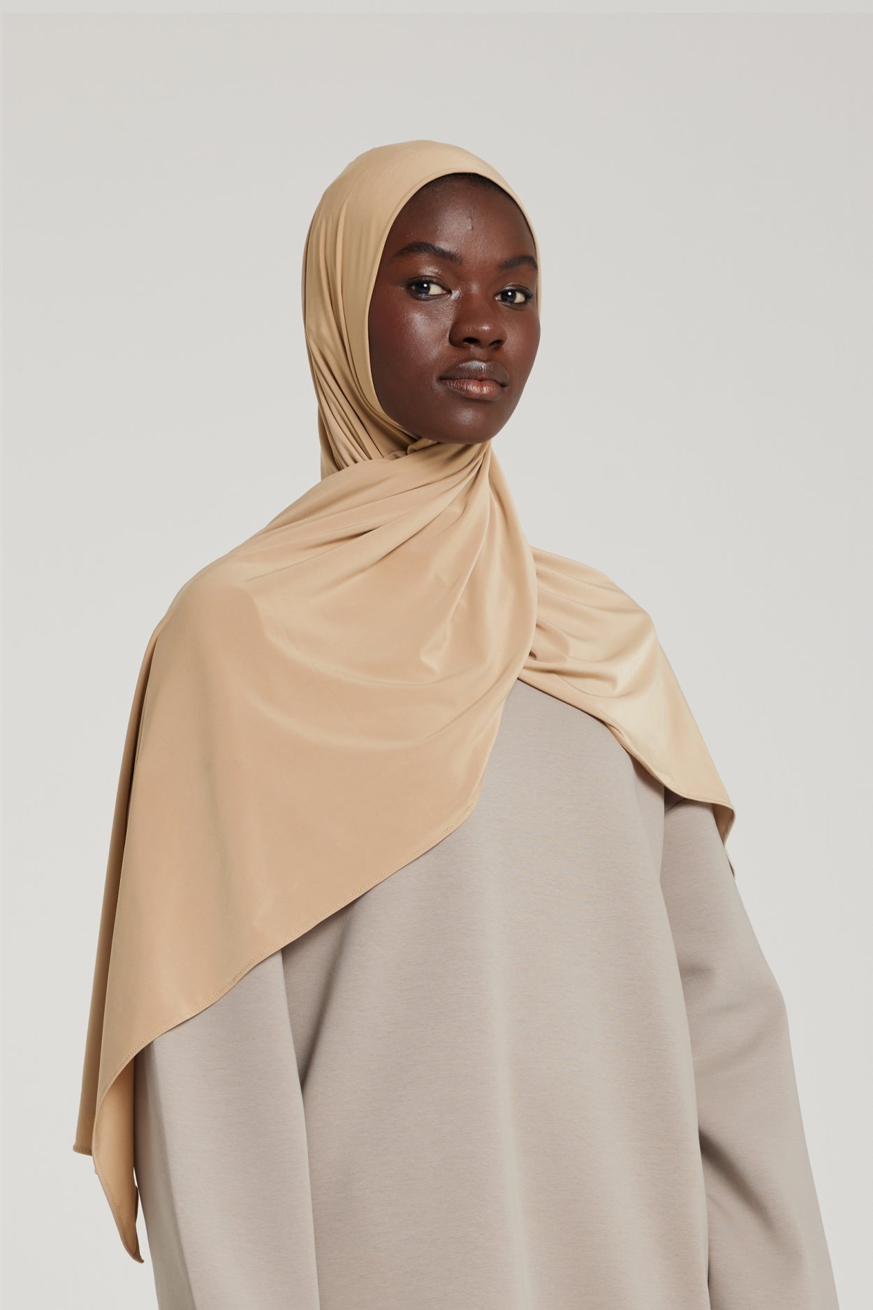 Liquid Jersey Scarf | Almond