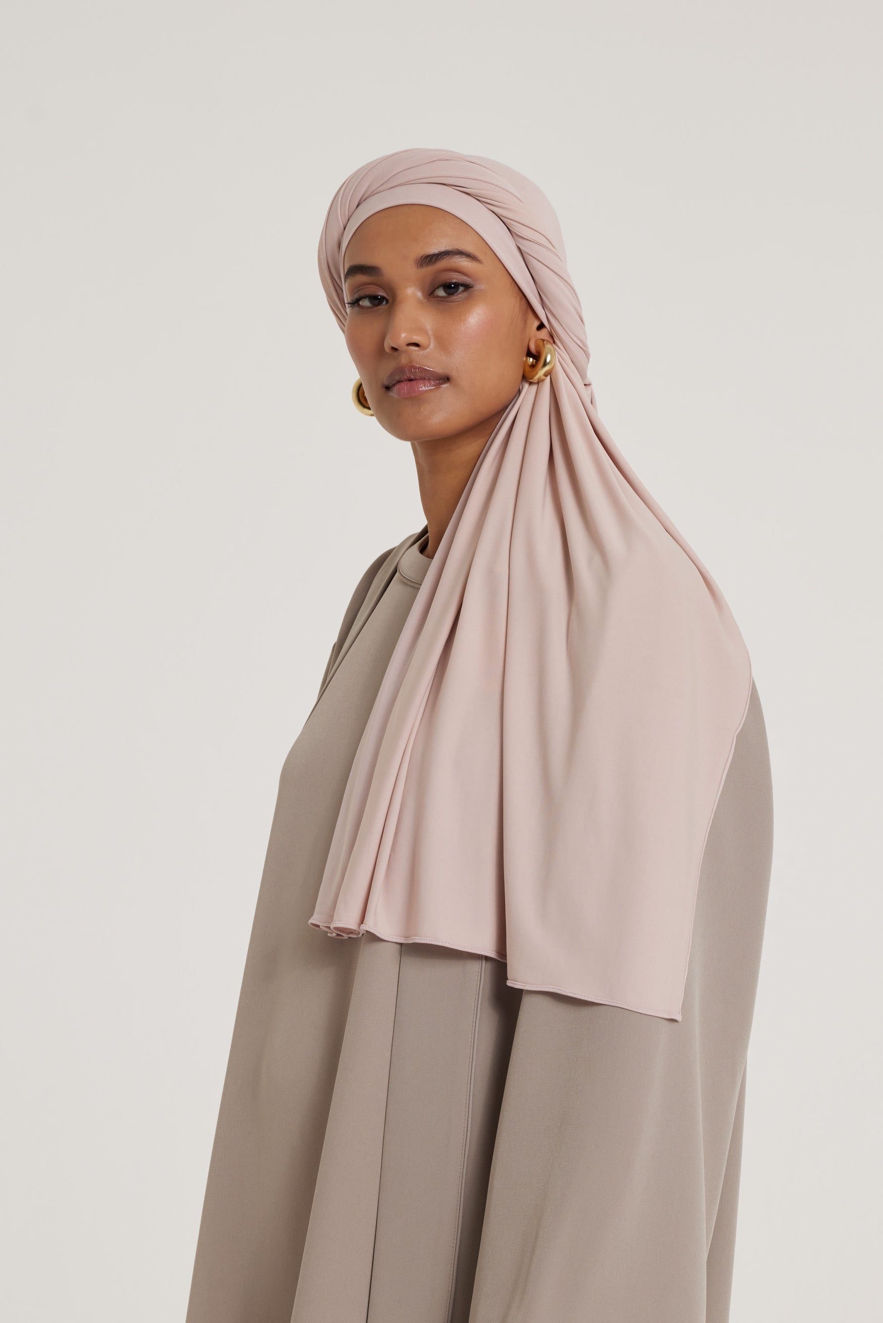 Breathable Jersey Scarf | Soft Pink
