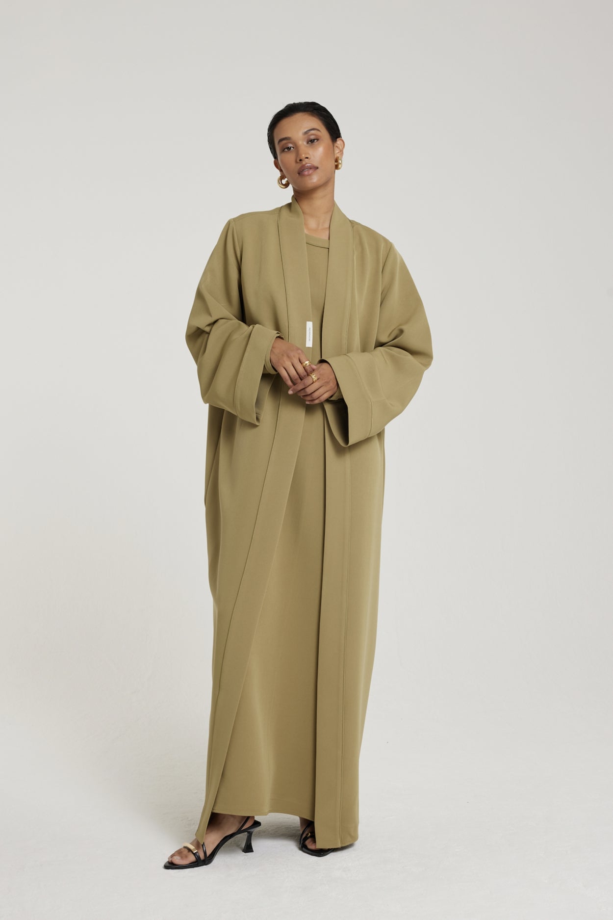 Essential Abaya - Short | Khaki Green