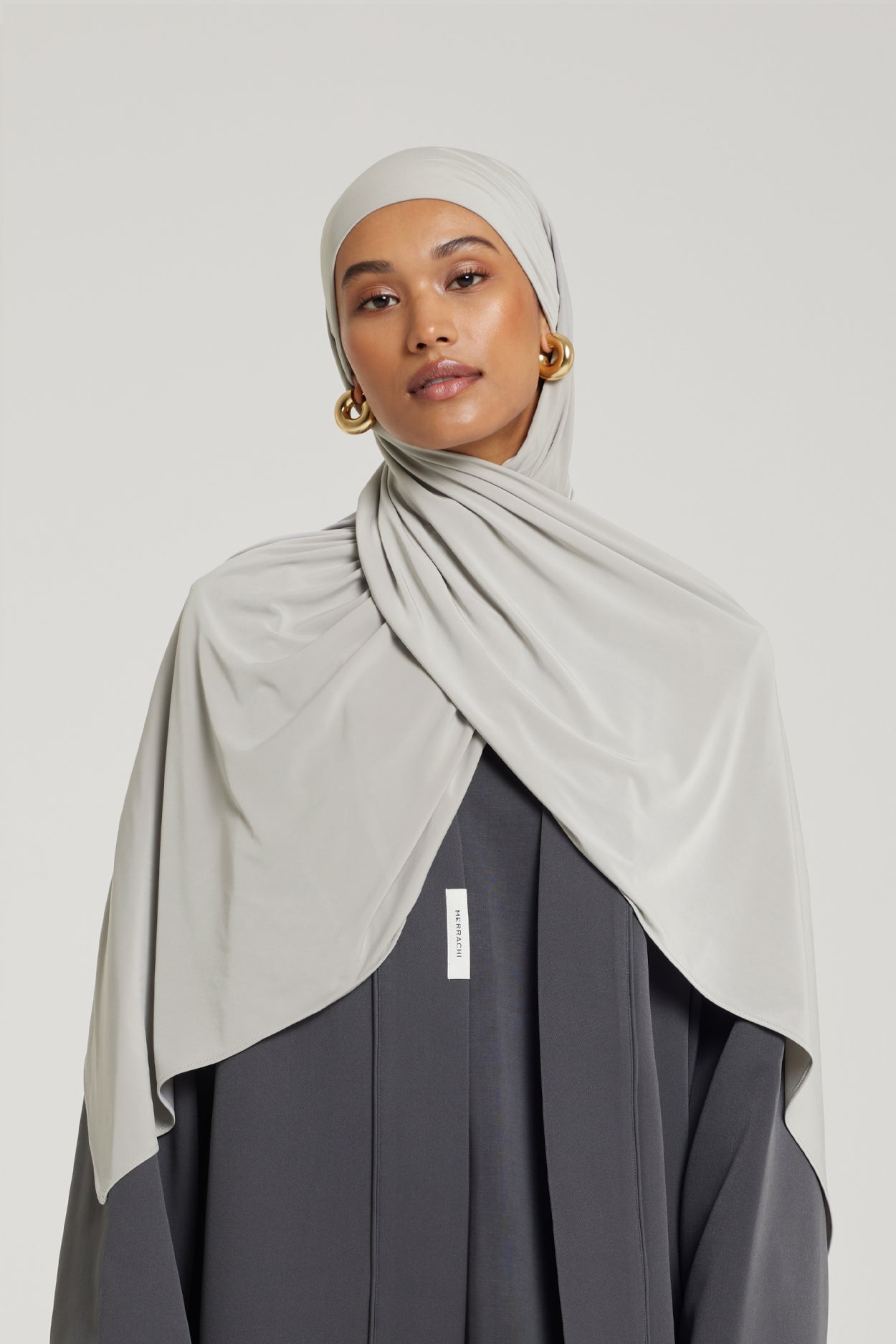 Liquid Jersey Scarf | Grey