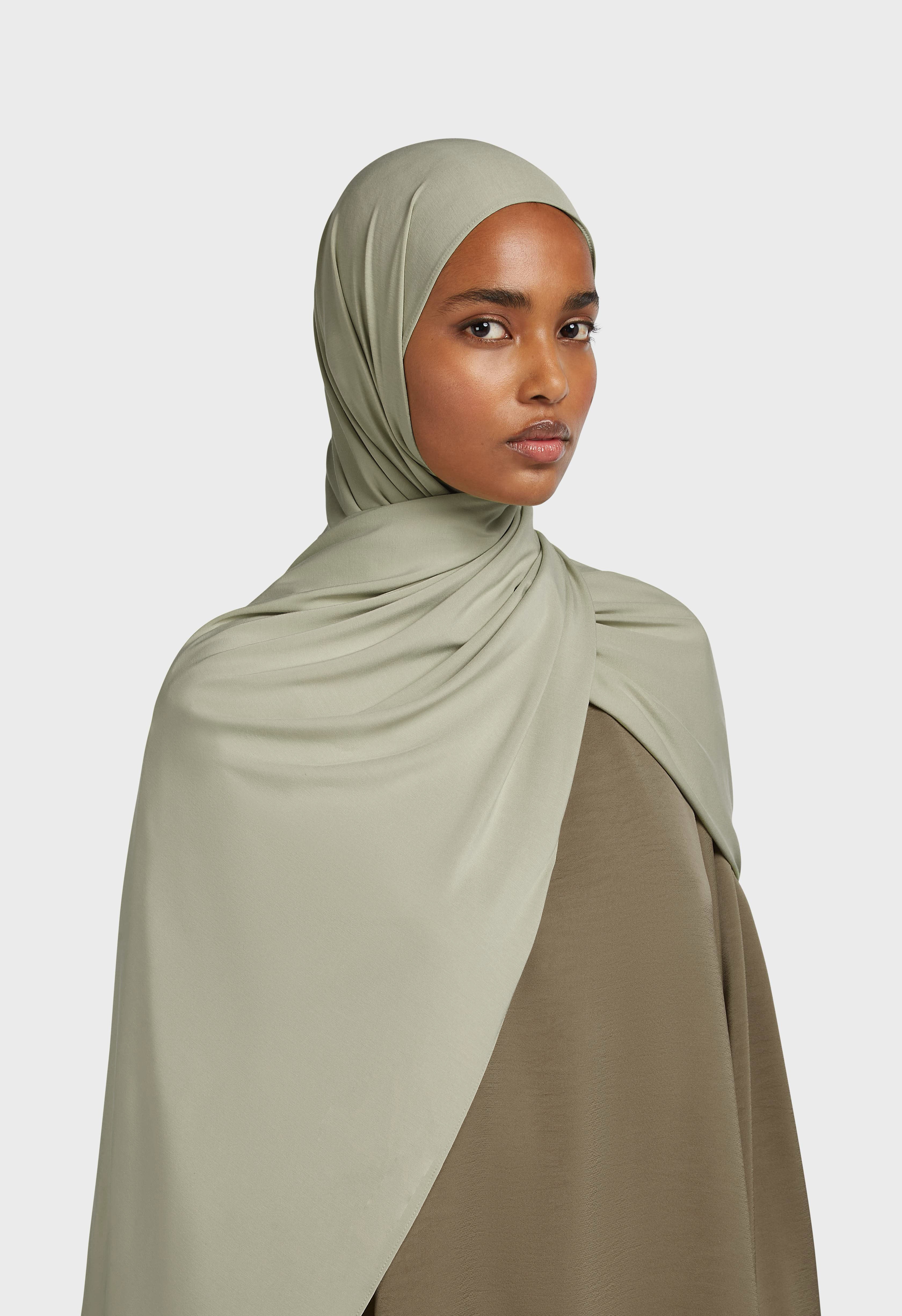 Bamboo Jersey Scarf | Moss Gray
