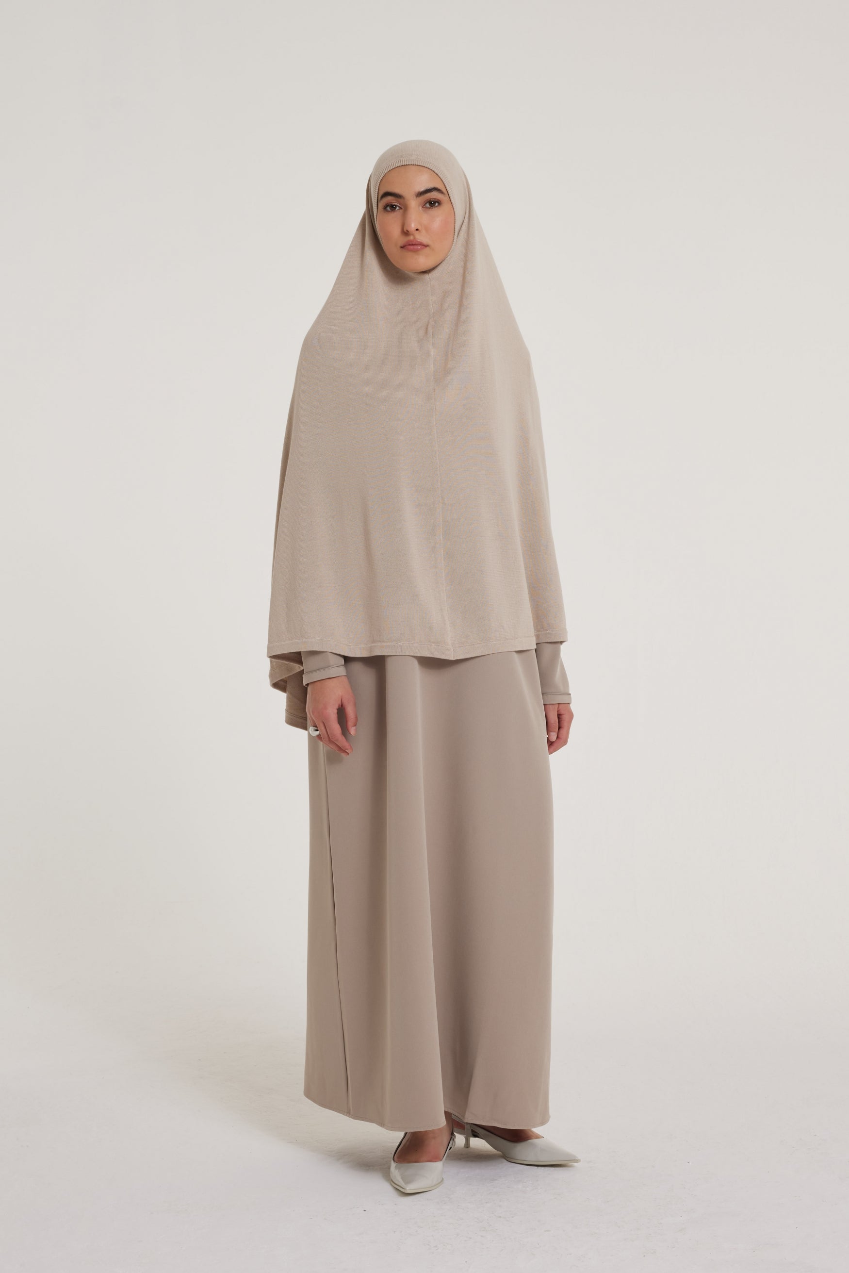 Knitted Khimaar | Sand