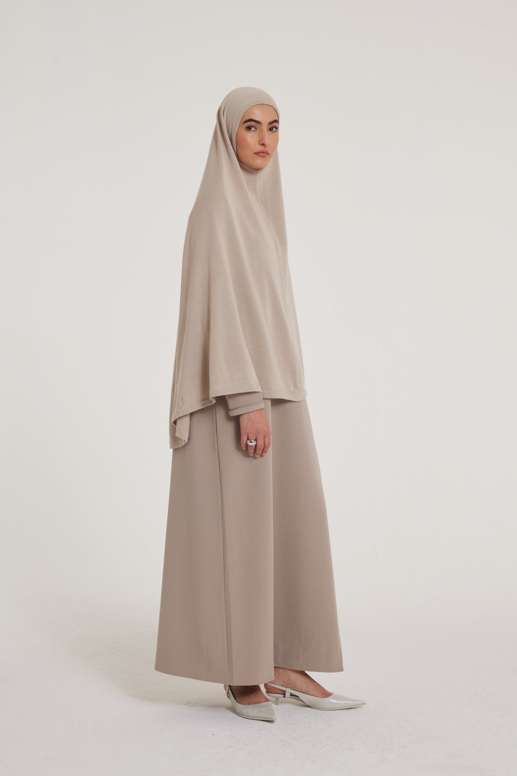 Knitted Khimaar | Sand