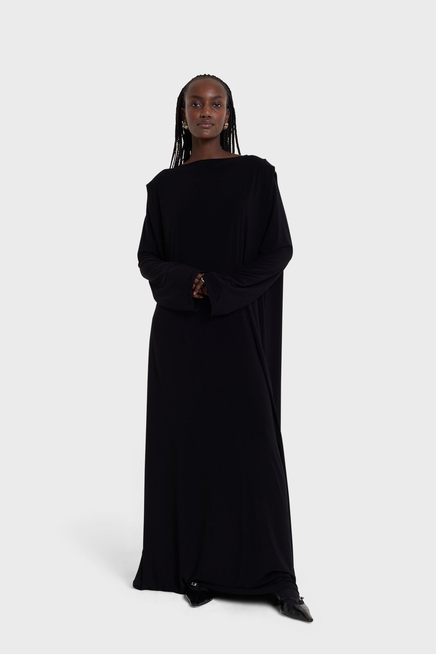Boat Neck Dress | Black