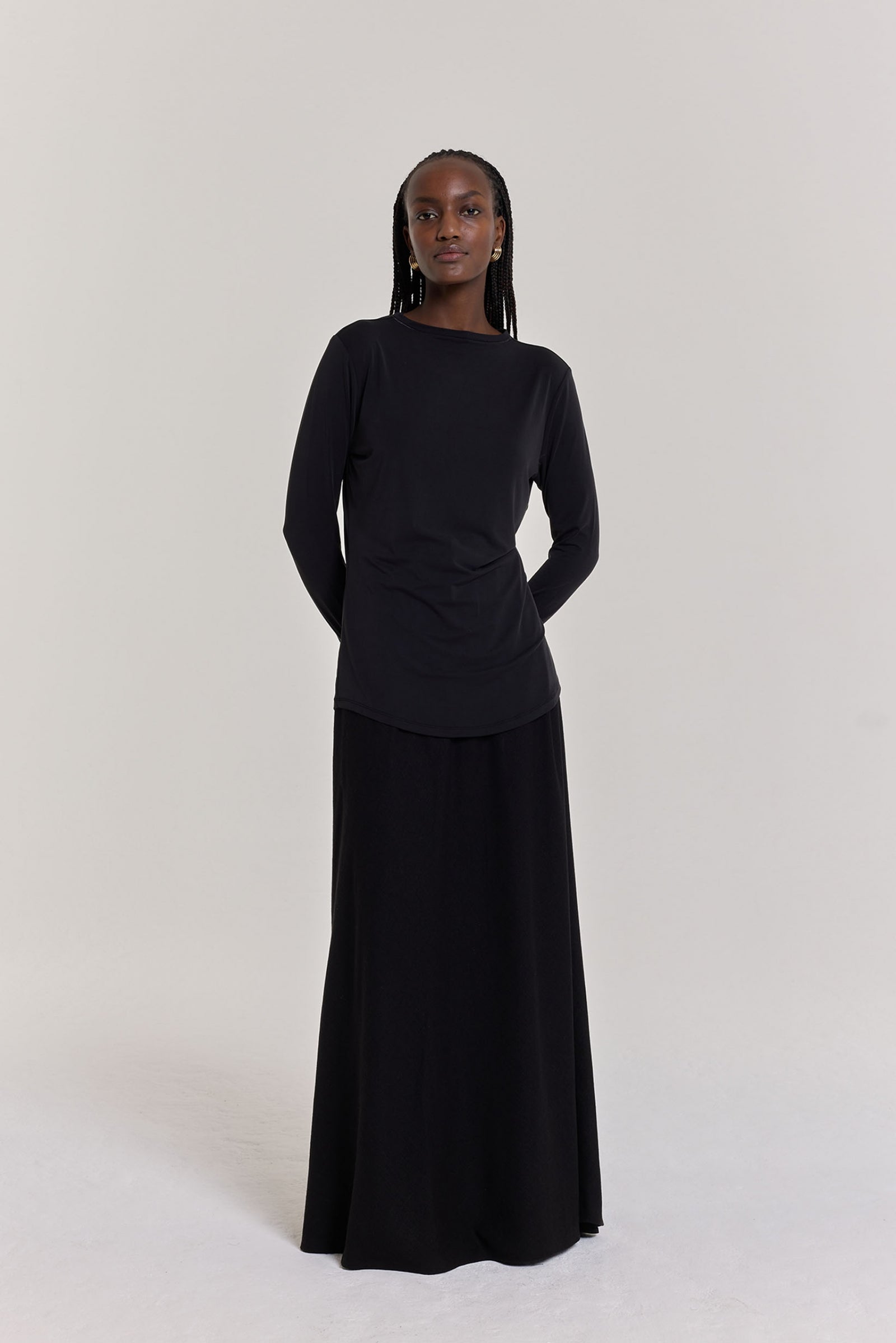 Linen Skirt | Black