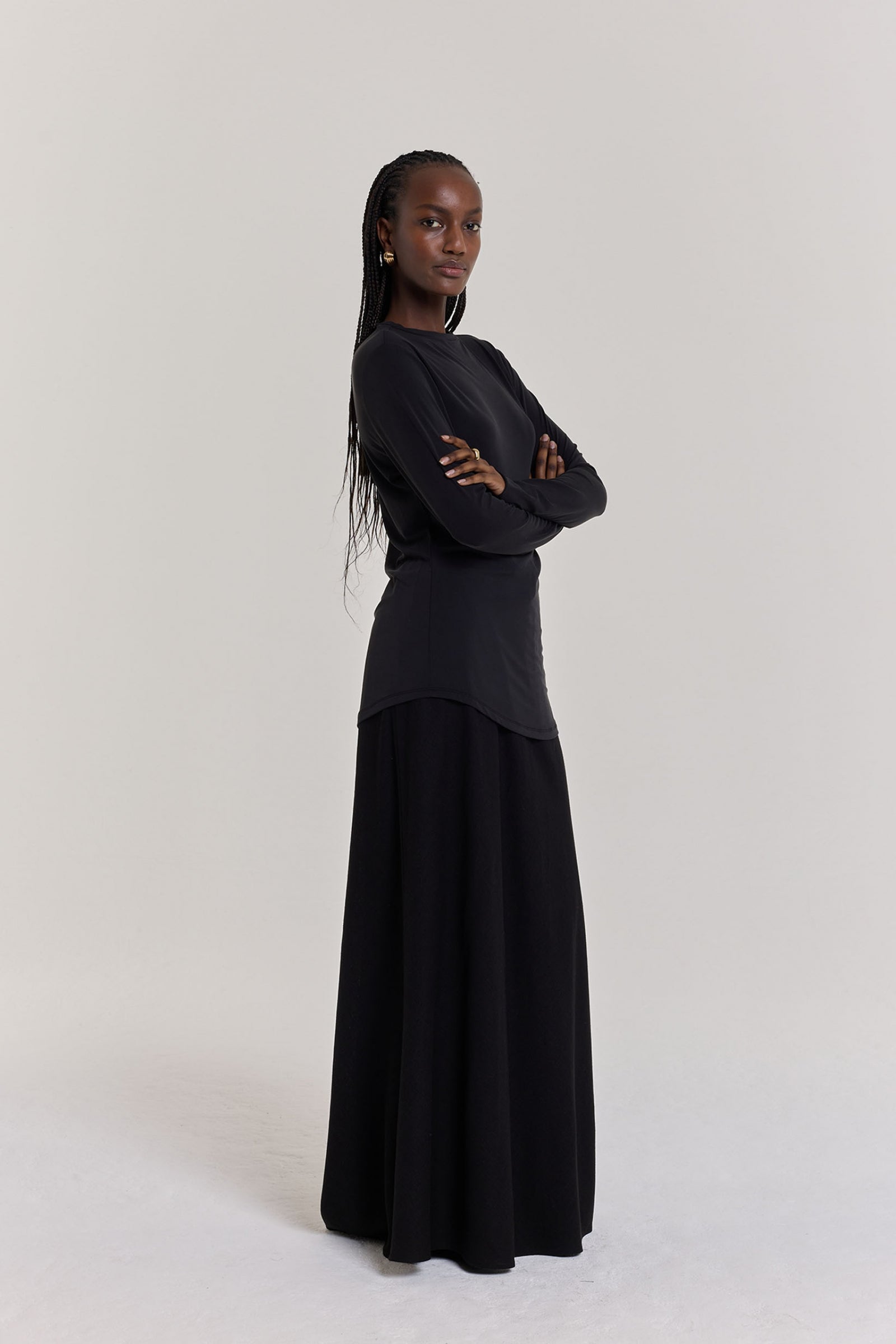 Linen Skirt | Black