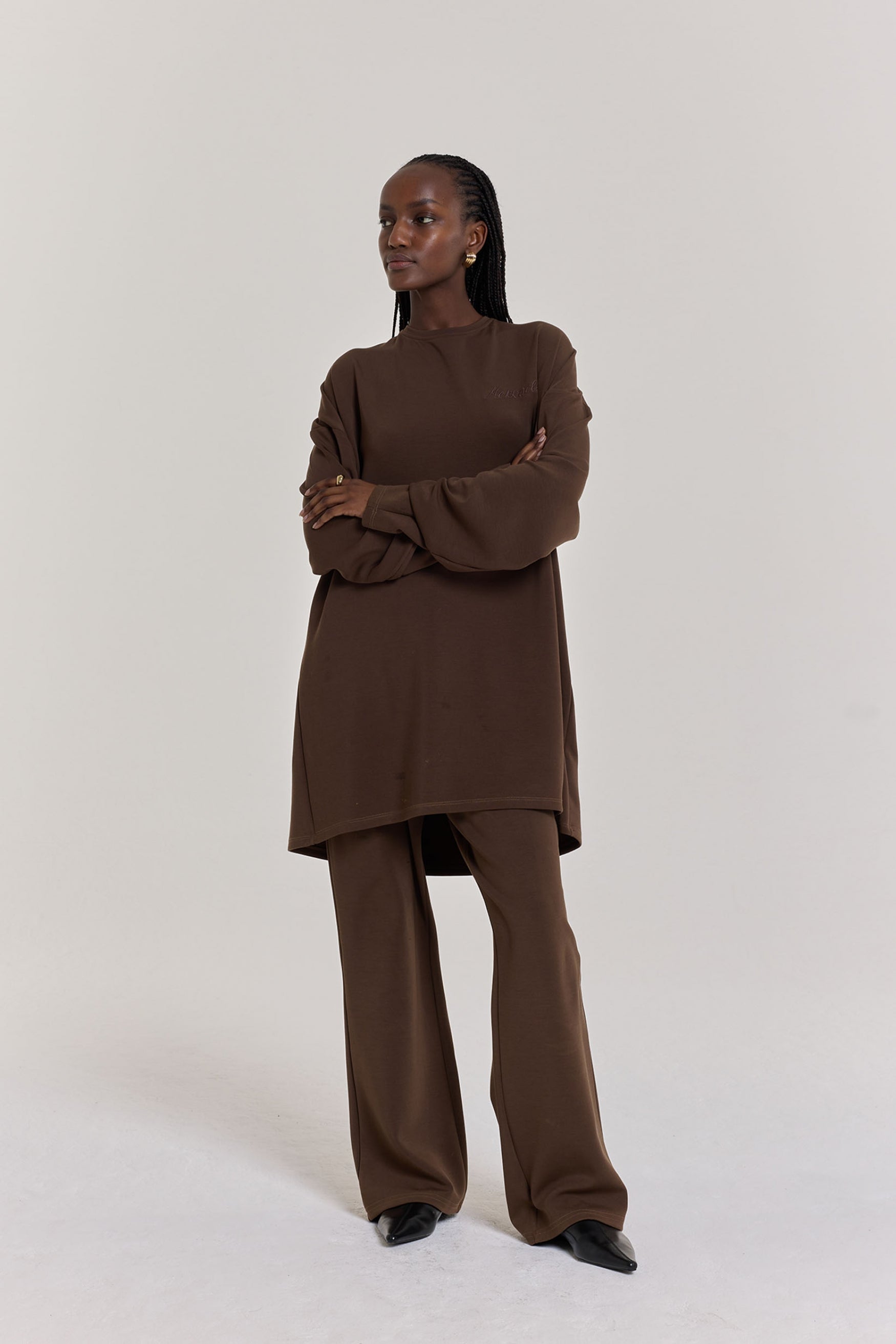 Jersey Modal Pant | Deep Brown