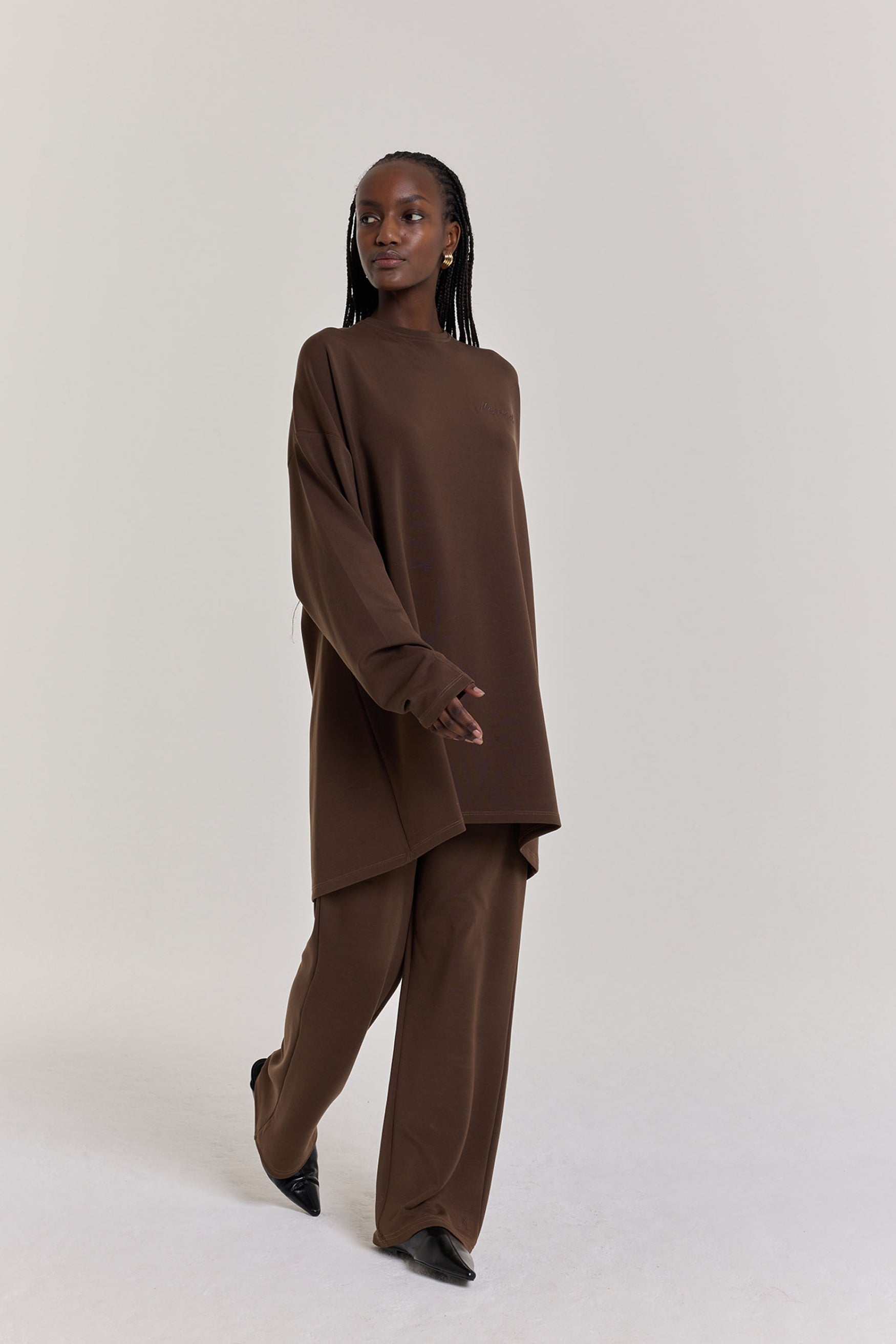 Jersey Modal Pant | Deep Brown