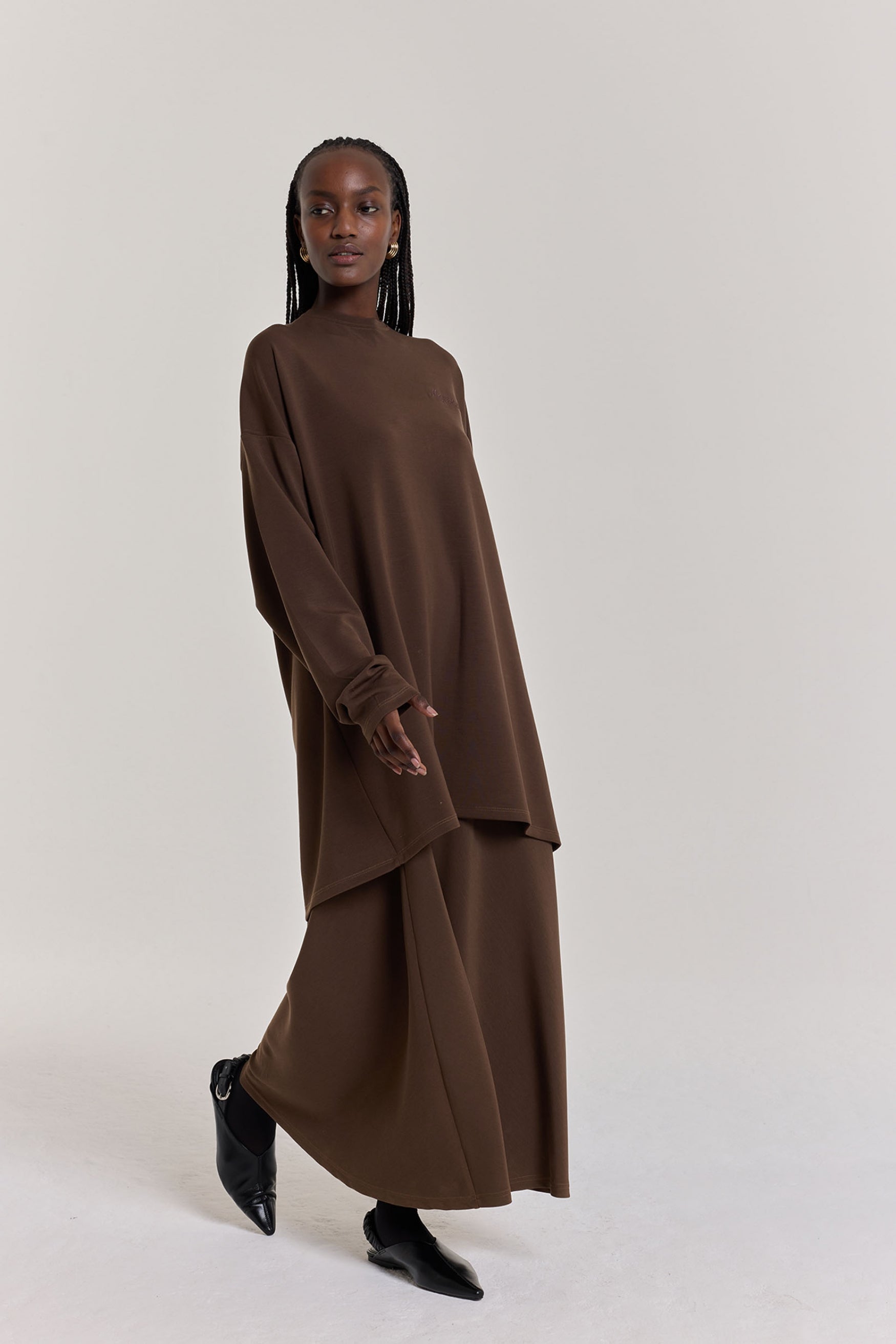 Long Sleeve Top | Deep Brown