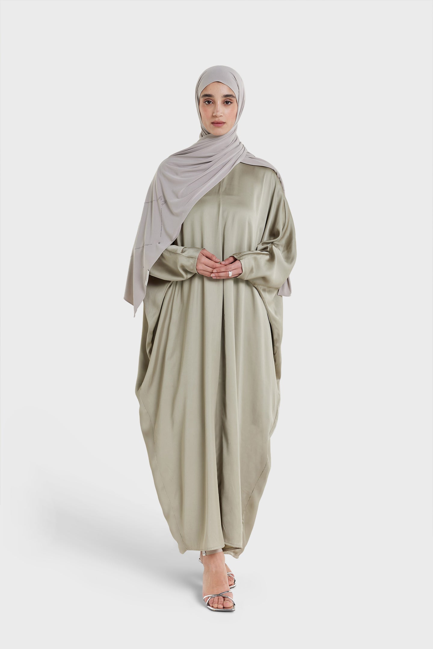 Bat Sleeve Dress | Soft Green