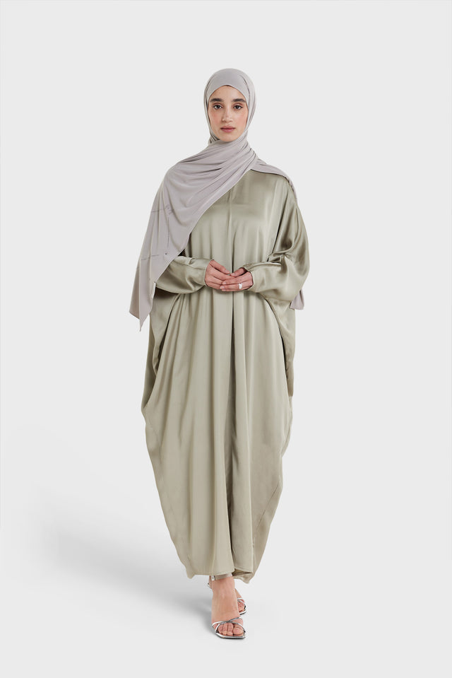 Bat Sleeve Dress | Soft Green