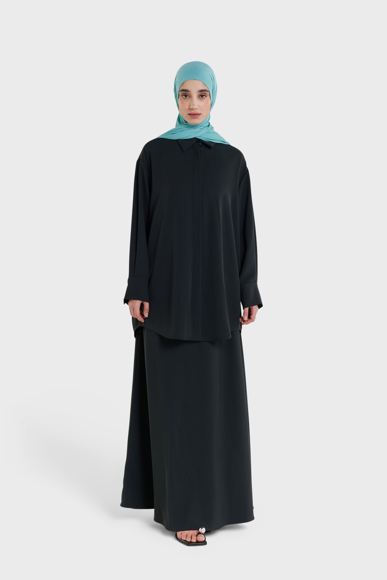 Bias Elastic Skirt | Black