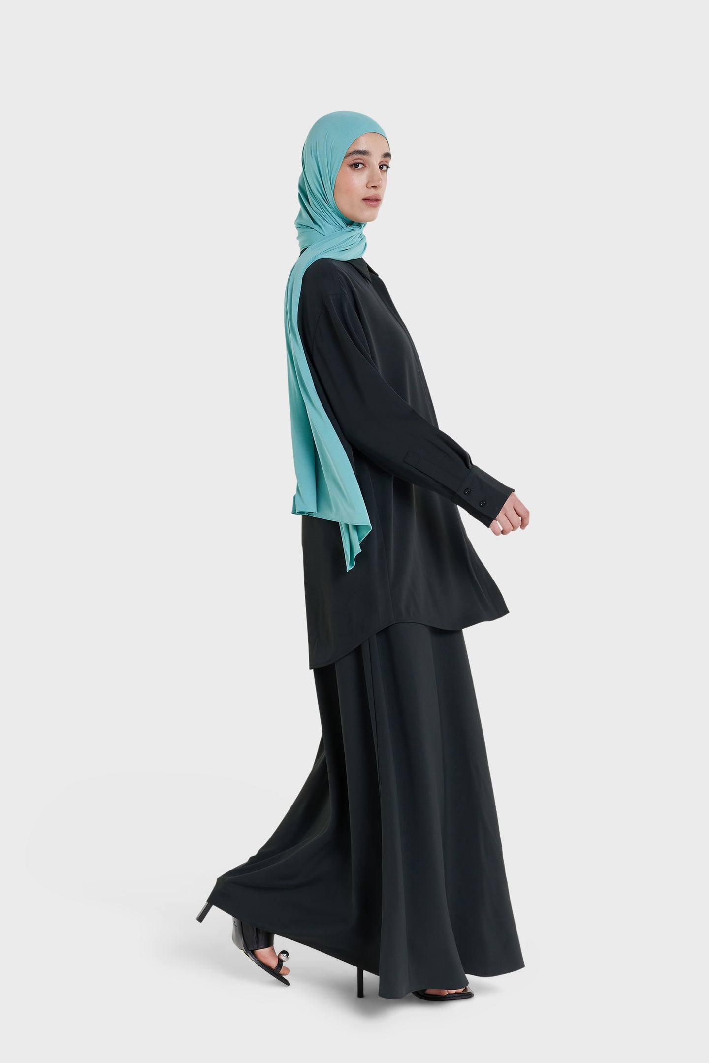 Bias Elastic Skirt | Black