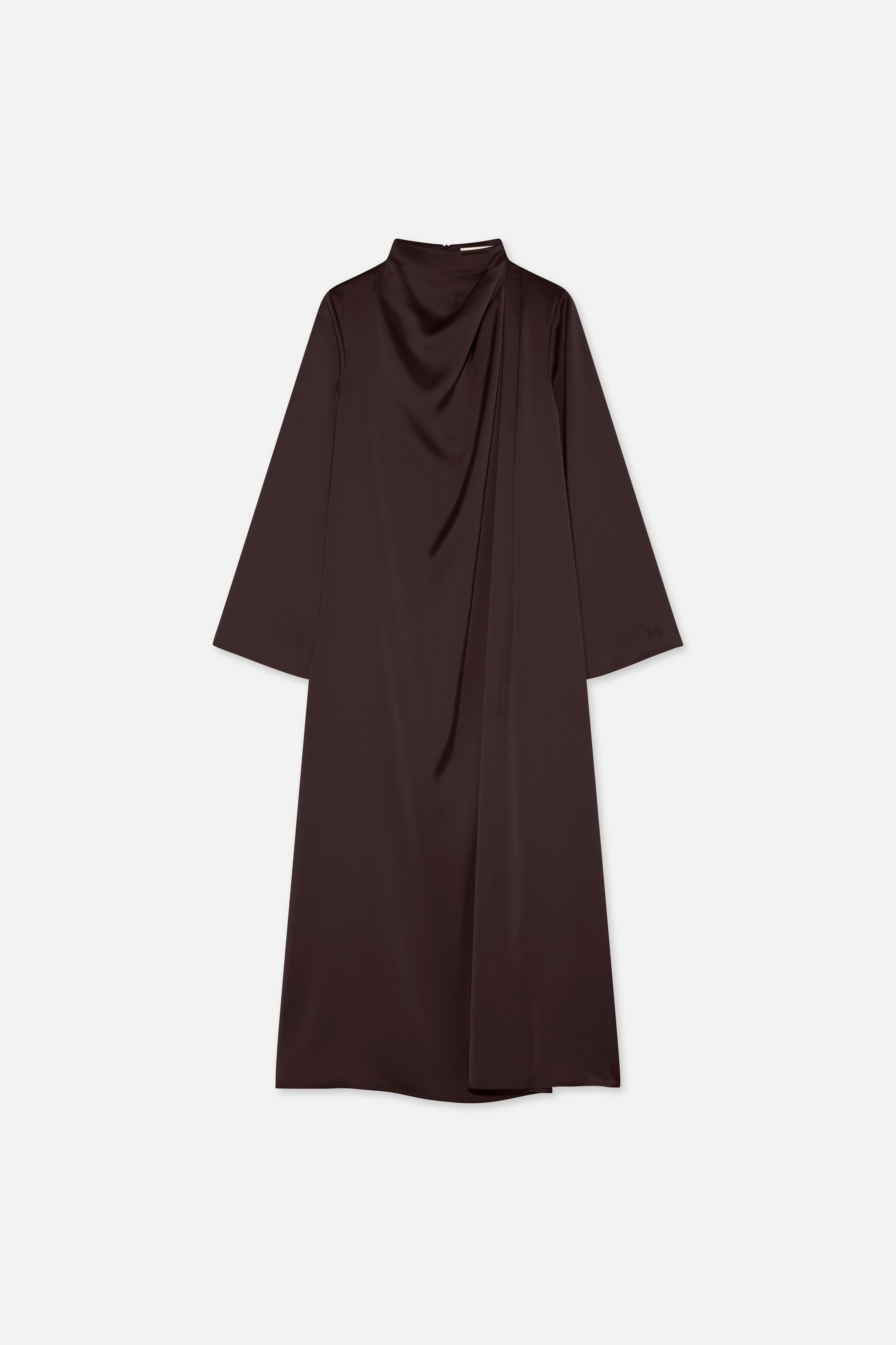 Flay lay front dark brown dress