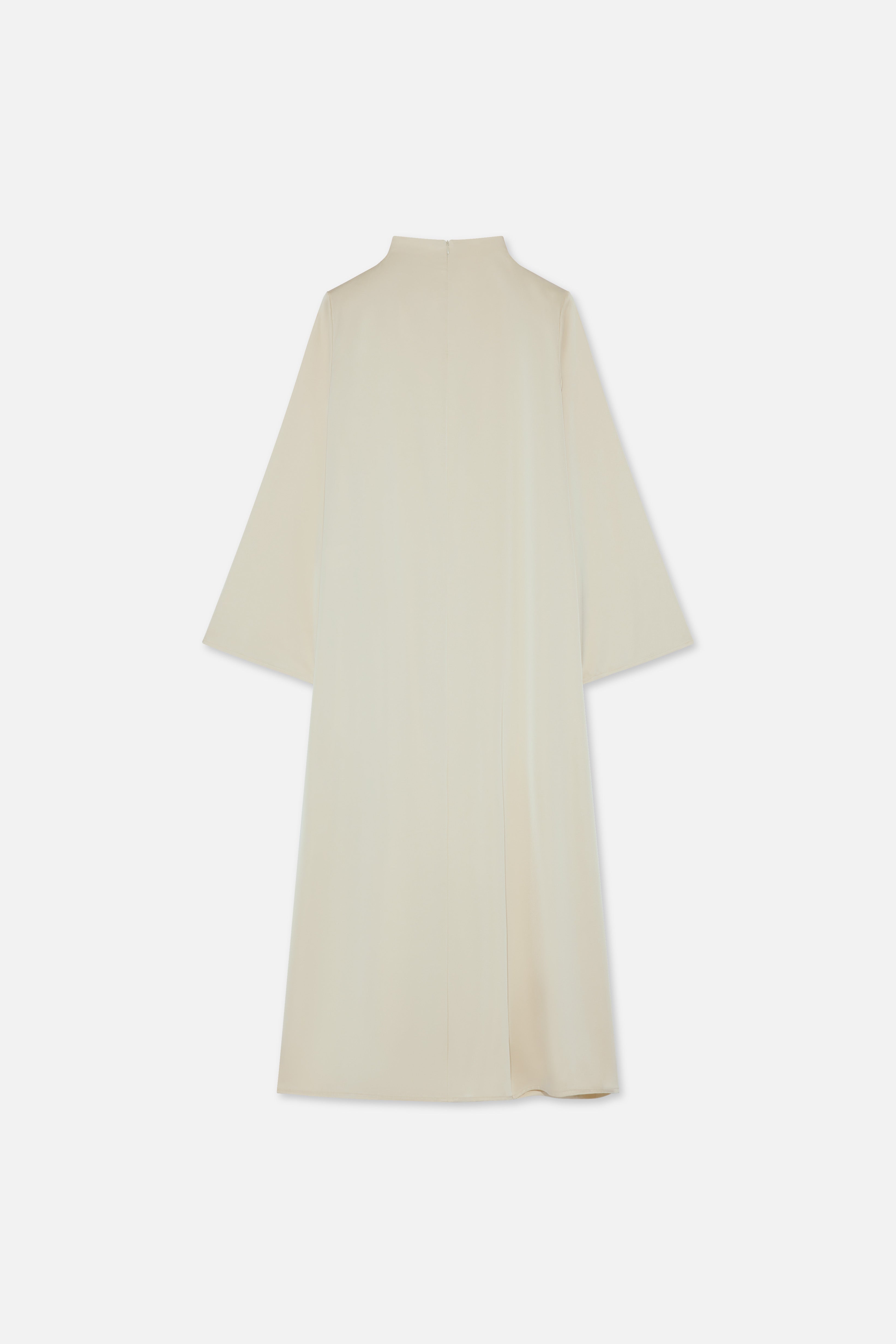 Flat lay back off white dress