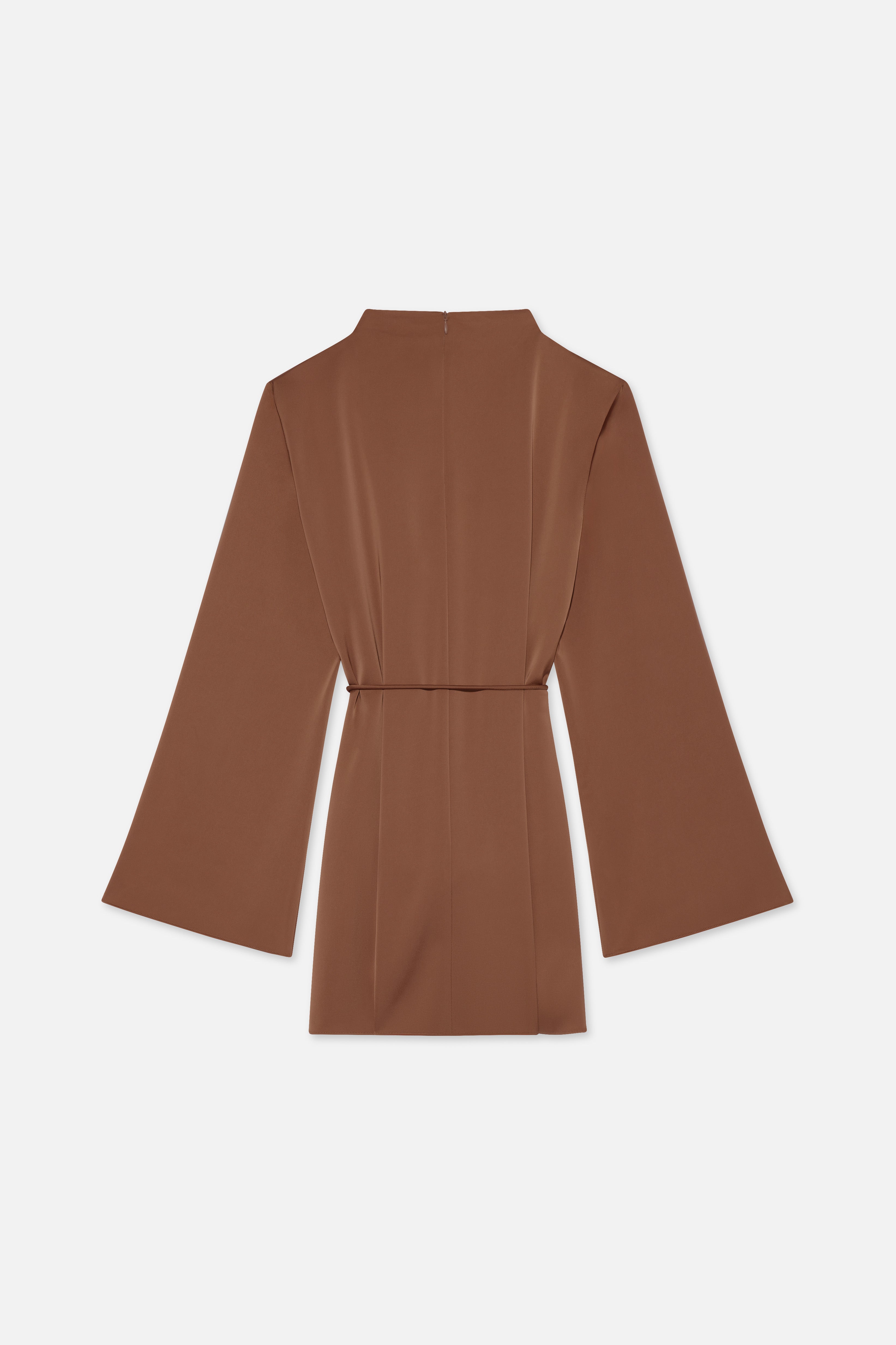 Flat lay back bordeaux blouse