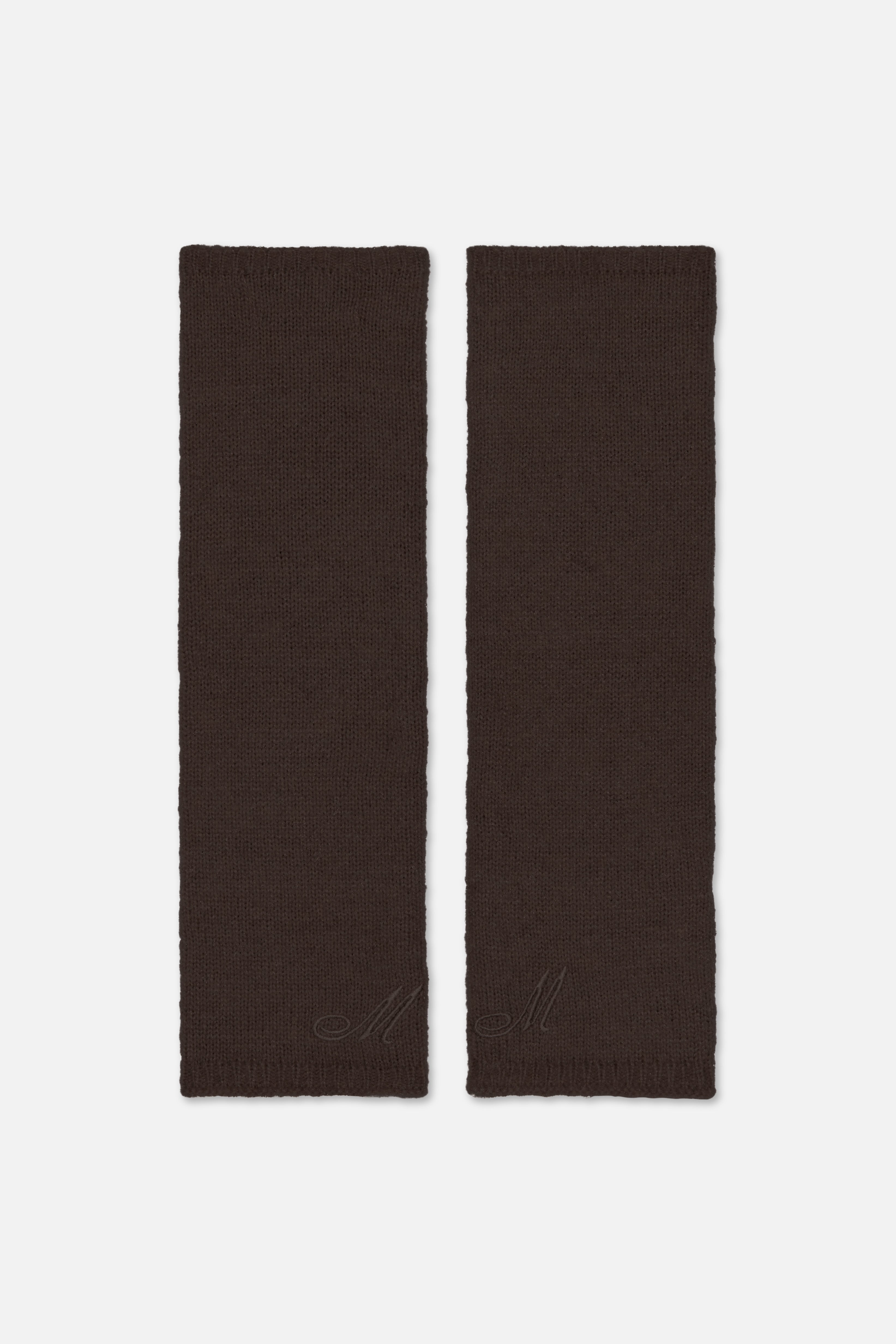 Brushed Knit Gloves | Dark Brown