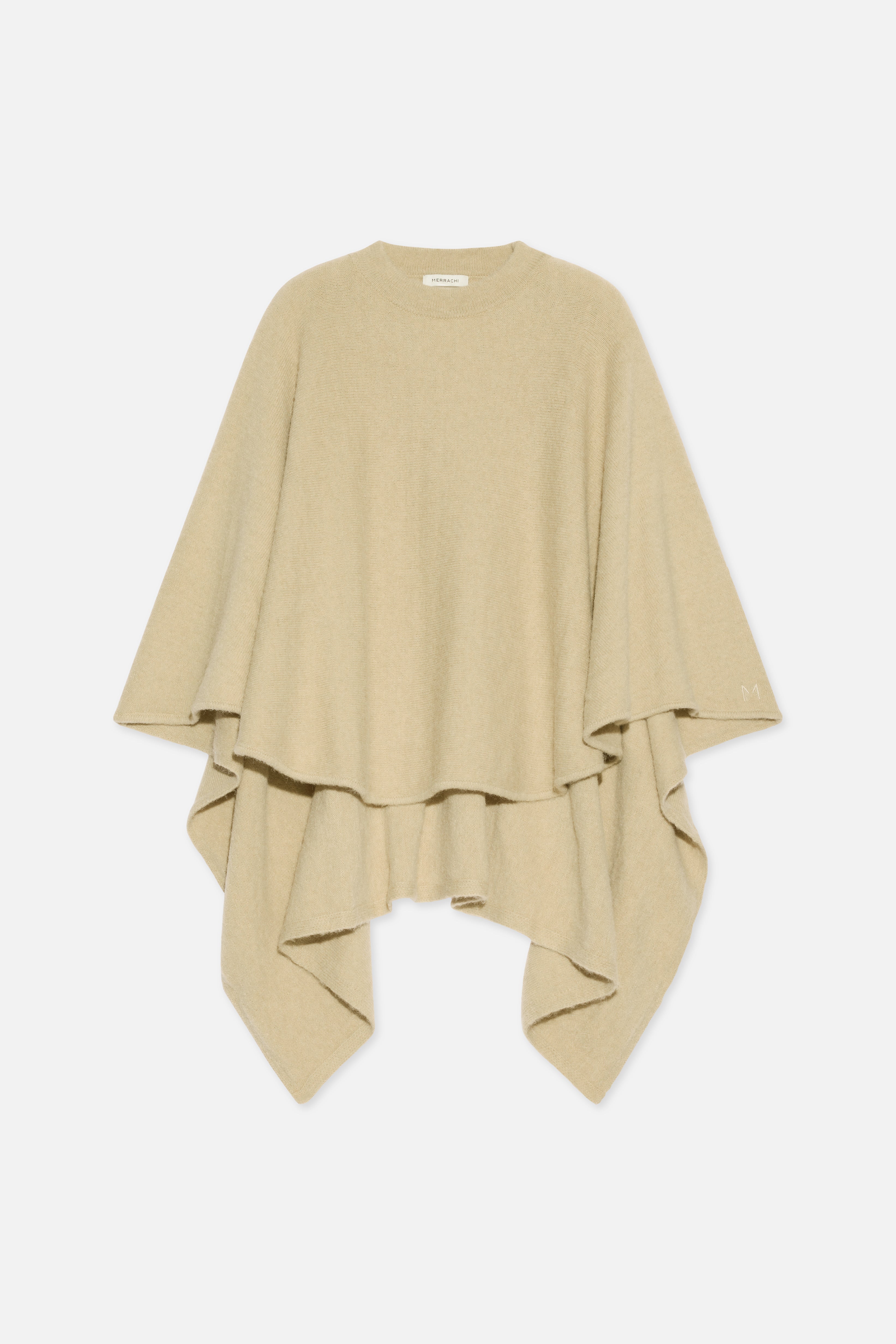 Brushed Knit Poncho | Desert Clay