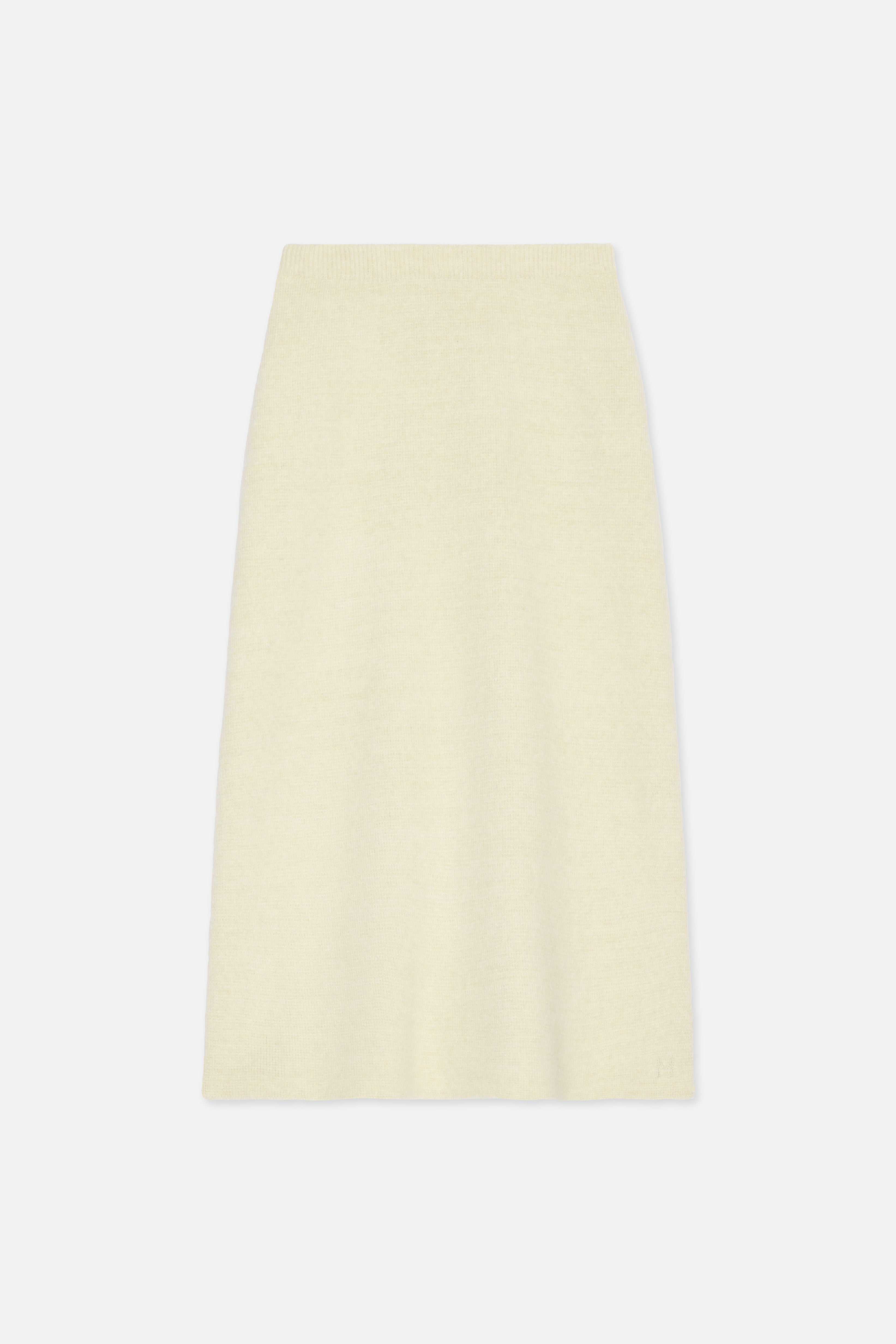Brushed Knit Skirt | Cloud White