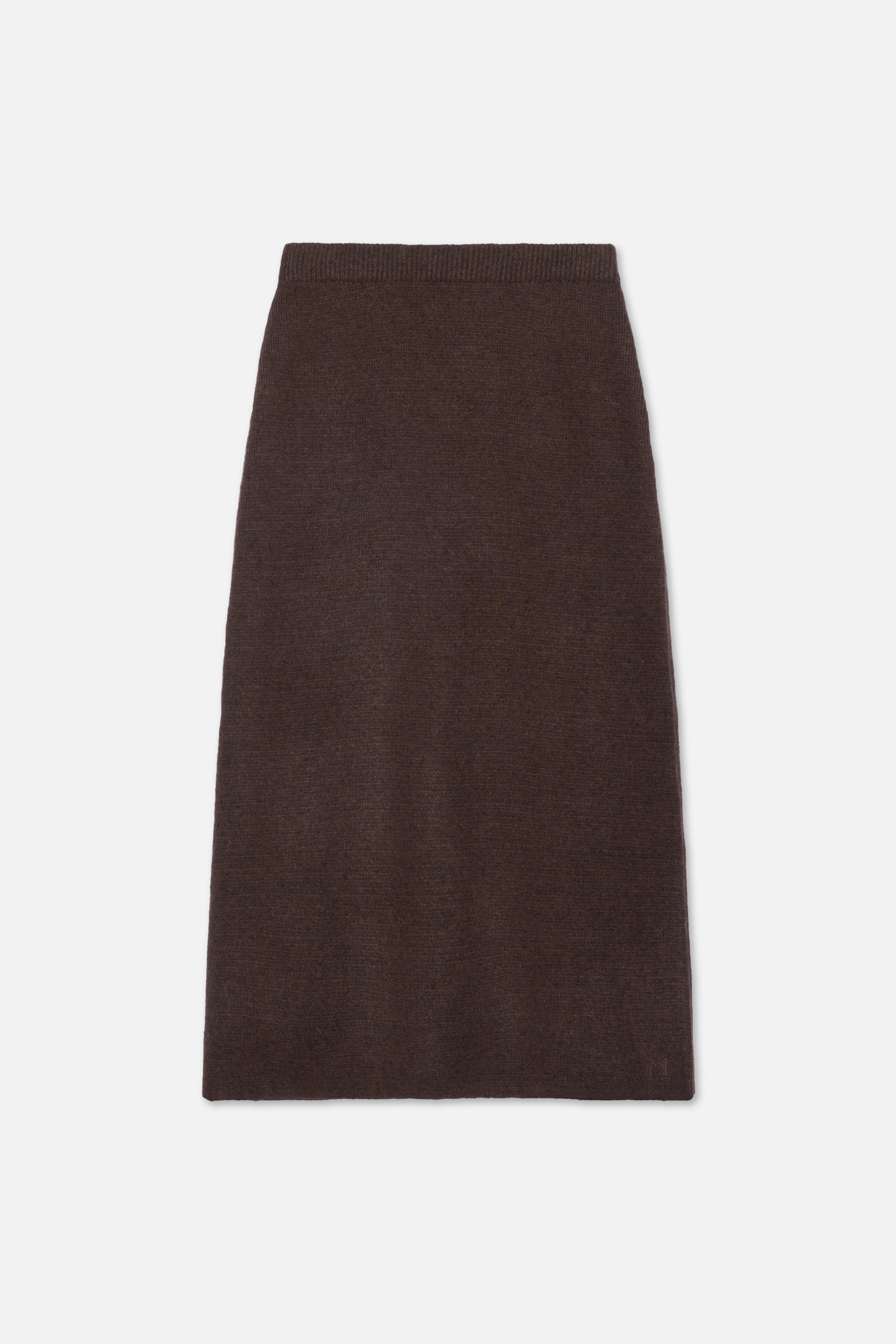 Brushed Knit Skirt | Dark Brown