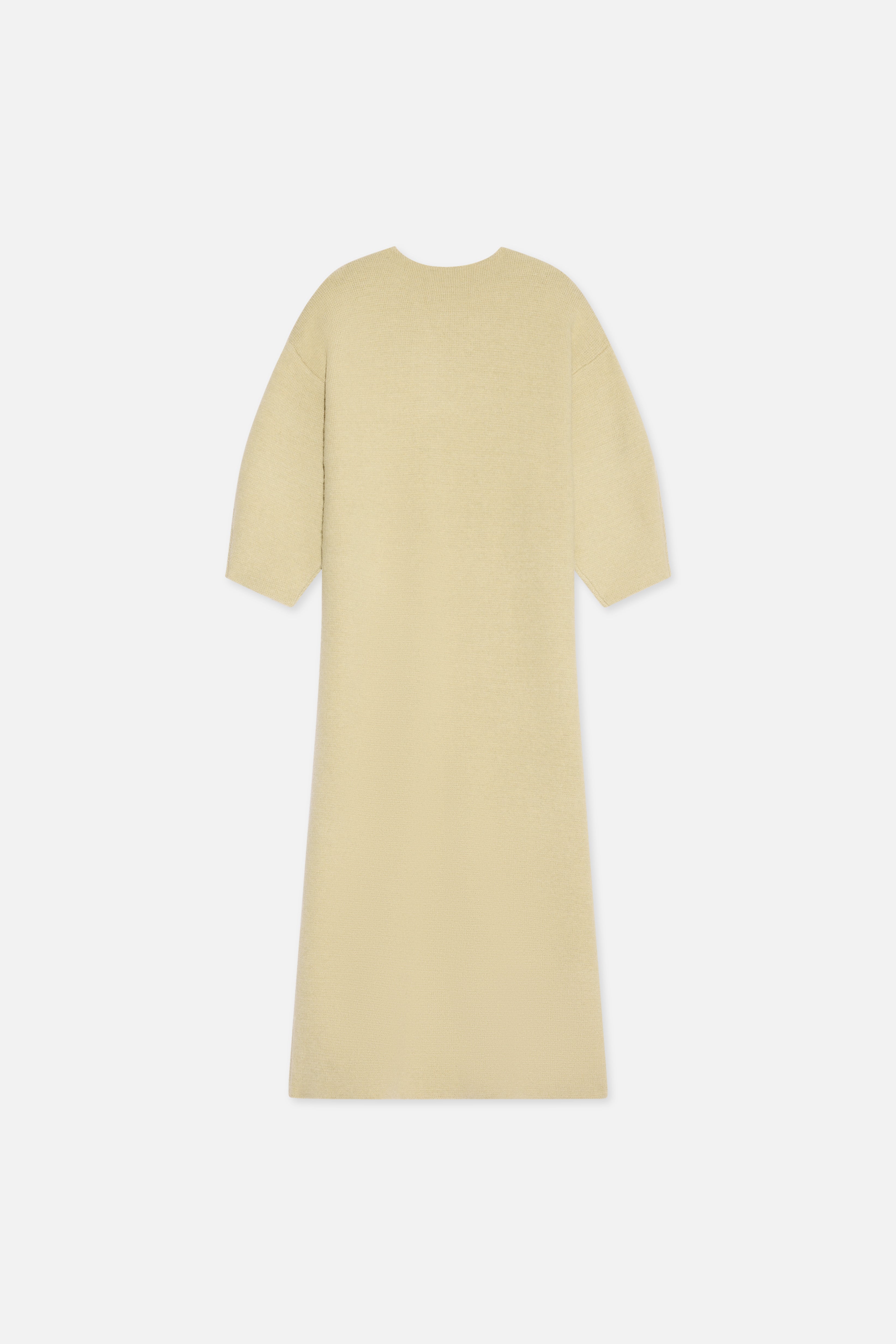 Brushed Knit V-Neck Dress | Desert Clay