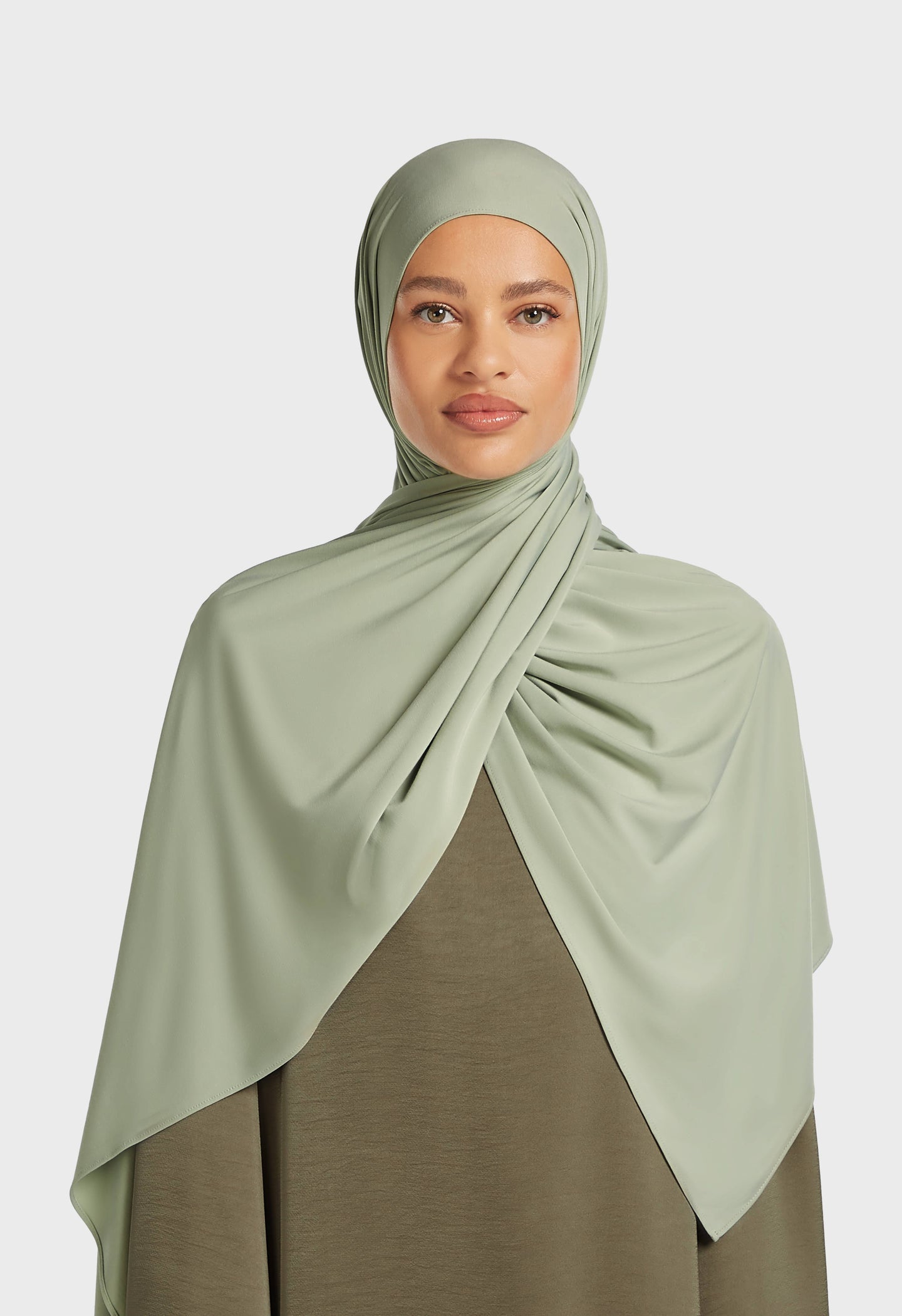 Bamboo Jersey Scarf | Aqua Gray