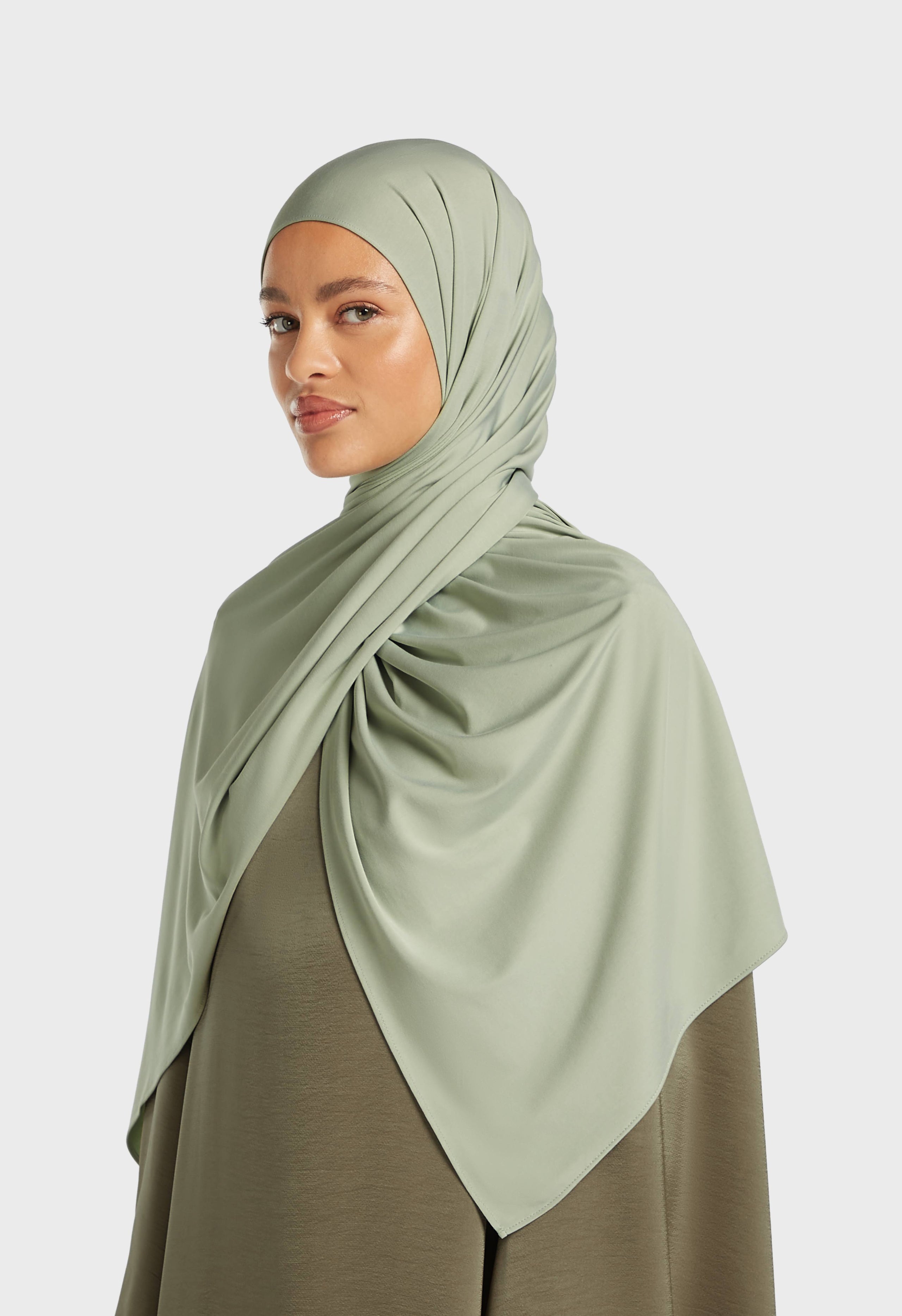 Bamboo Jersey Scarf | Aqua Gray