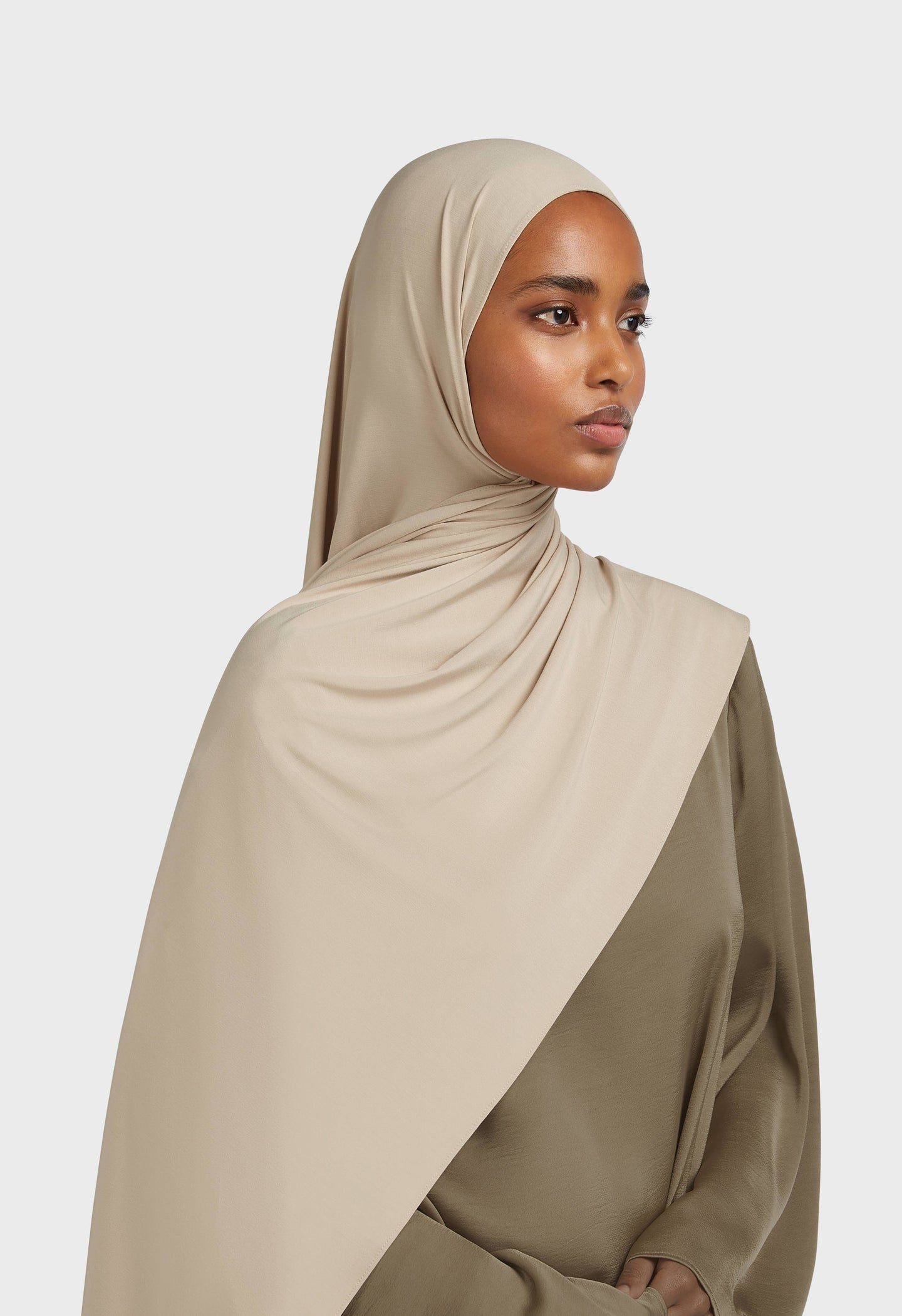 Bamboo Jersey Scarf | Grey Tan