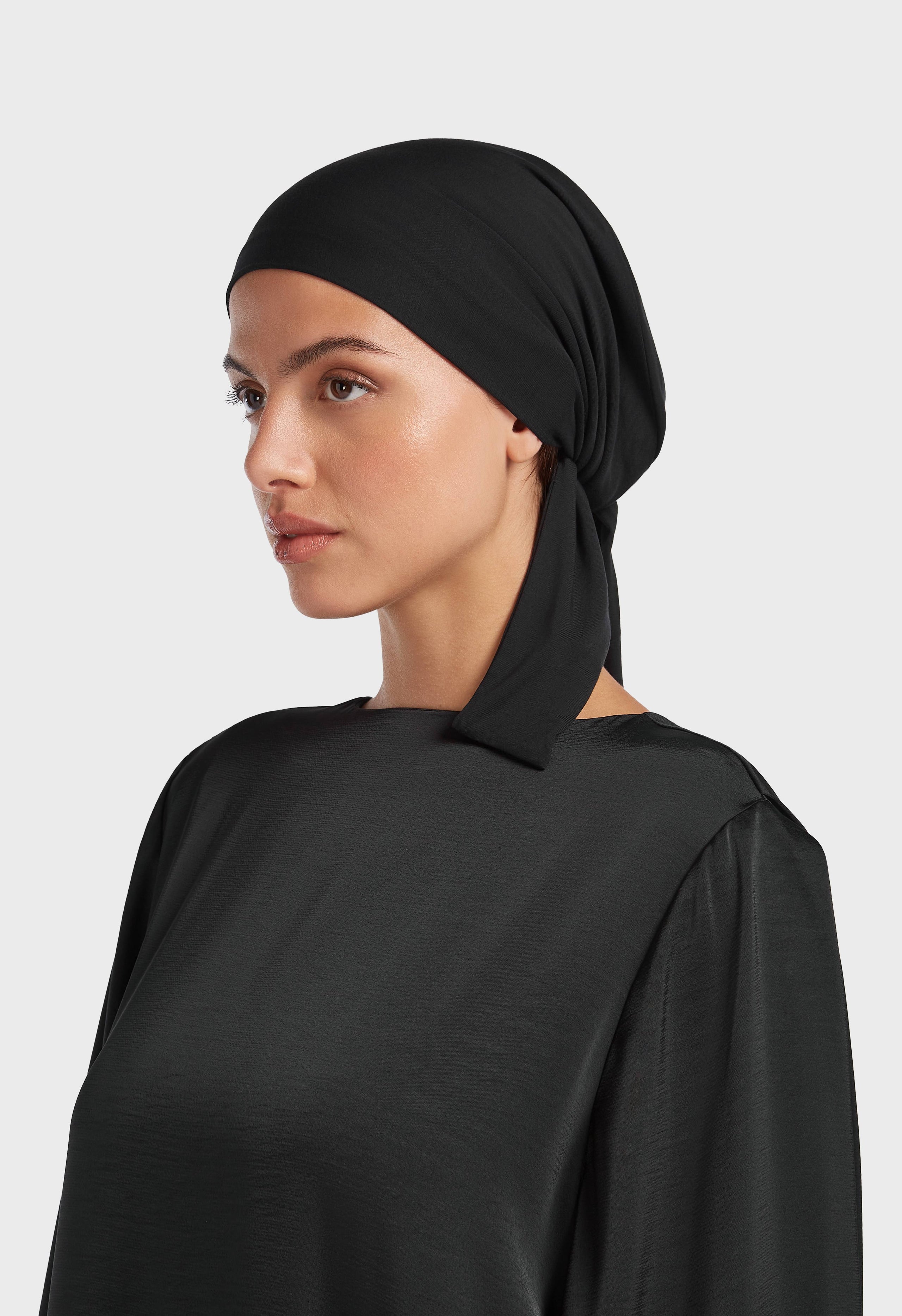 Bamboo Tied Underscarf | Black