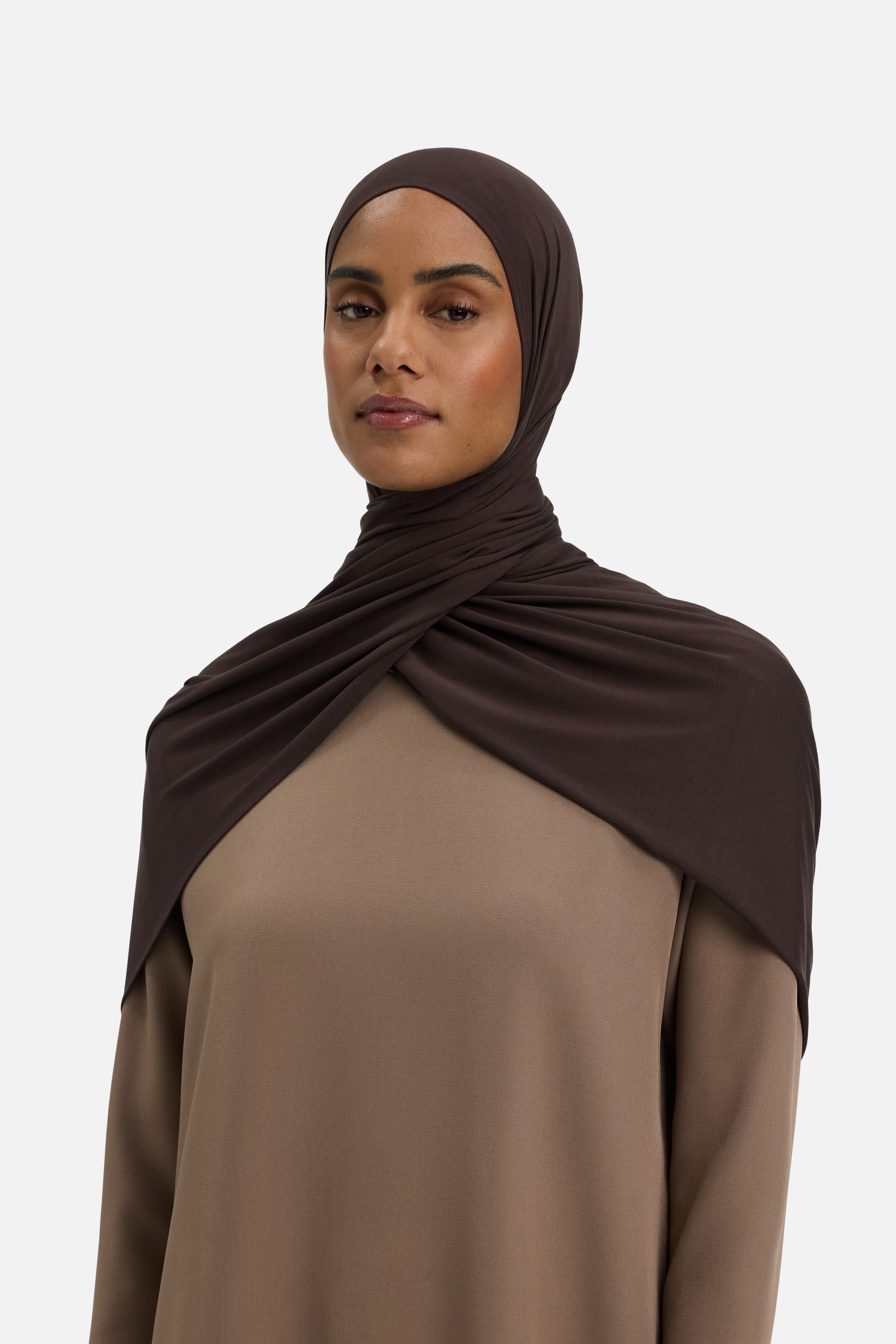 Bamboo Jersey Scarf | Dark Brown