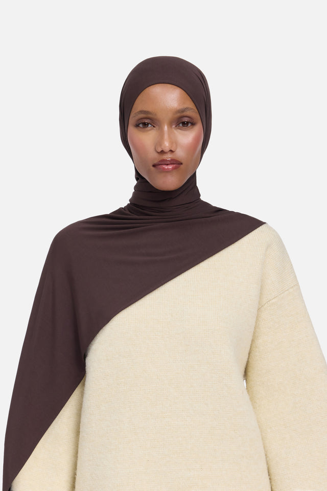 Bamboo Jersey Scarf | Dark Brown