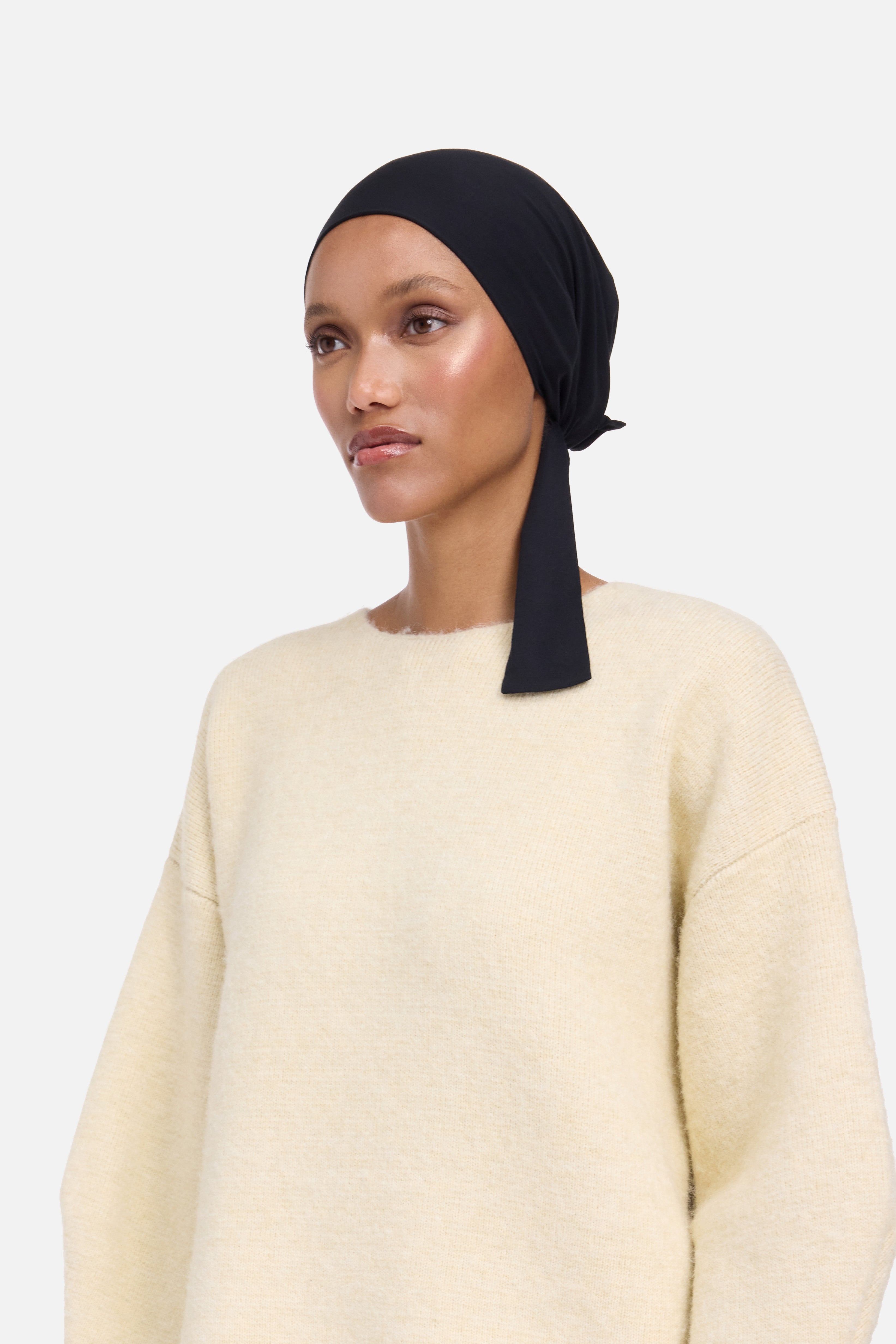 Bamboo Tied Underscarf | Black