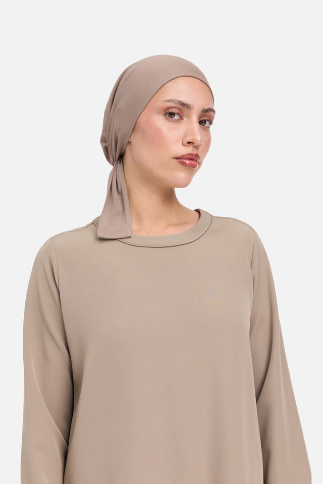 Bamboo Tied Underscarf | Khaki